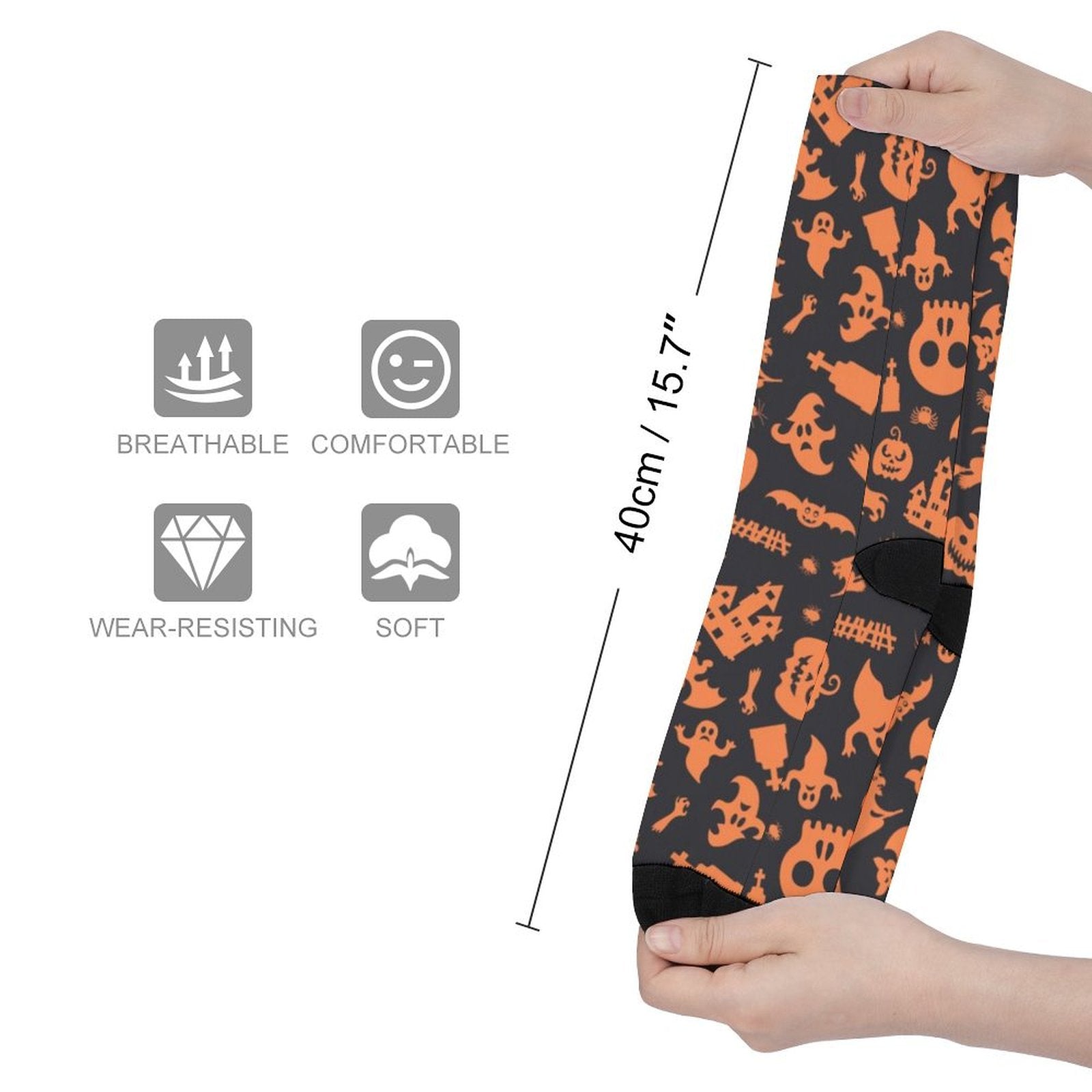 Spooky Halloween Prined socks Gifts for Men Women