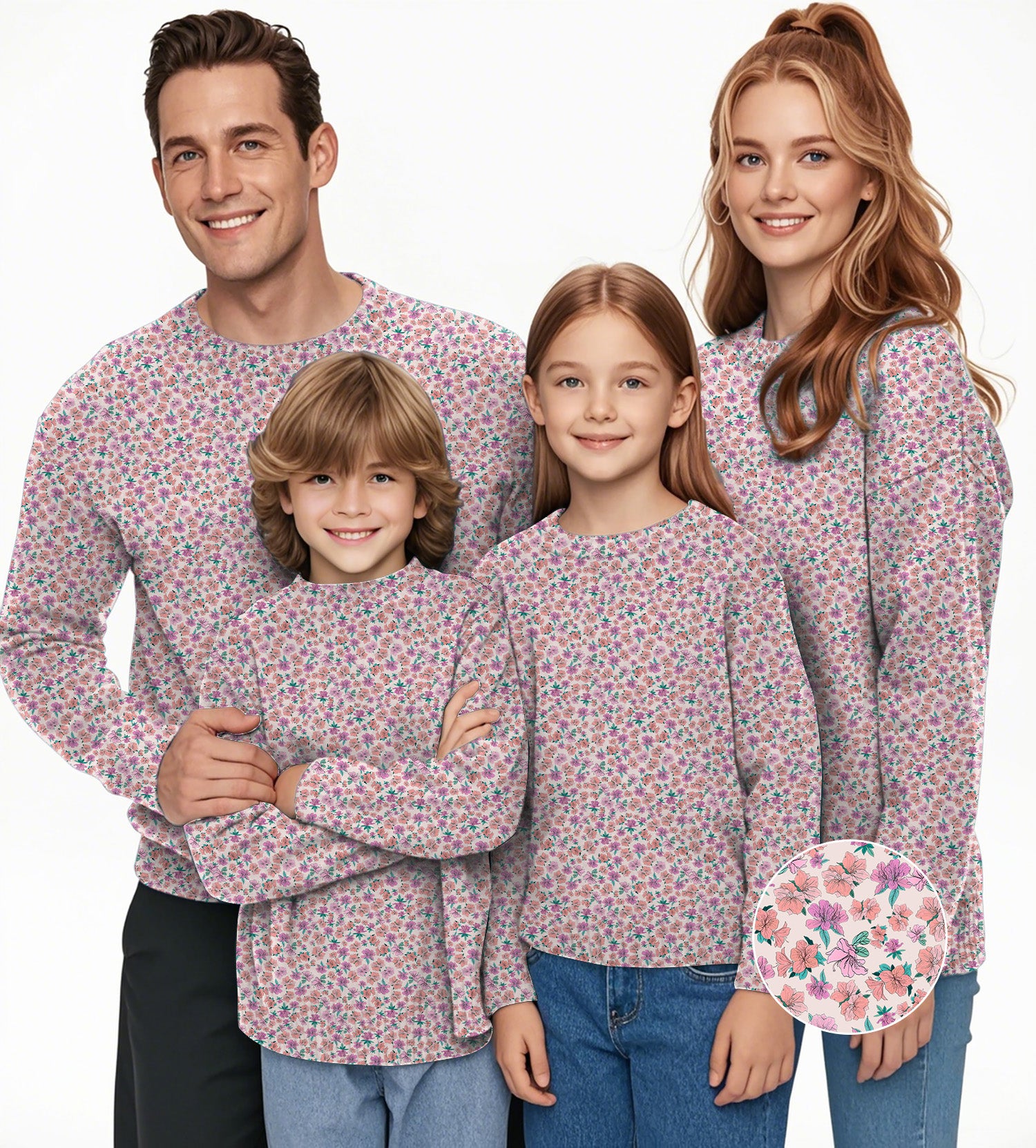 Flower World Crewneck Pullover Ugly Sweater Men Women boy girl family