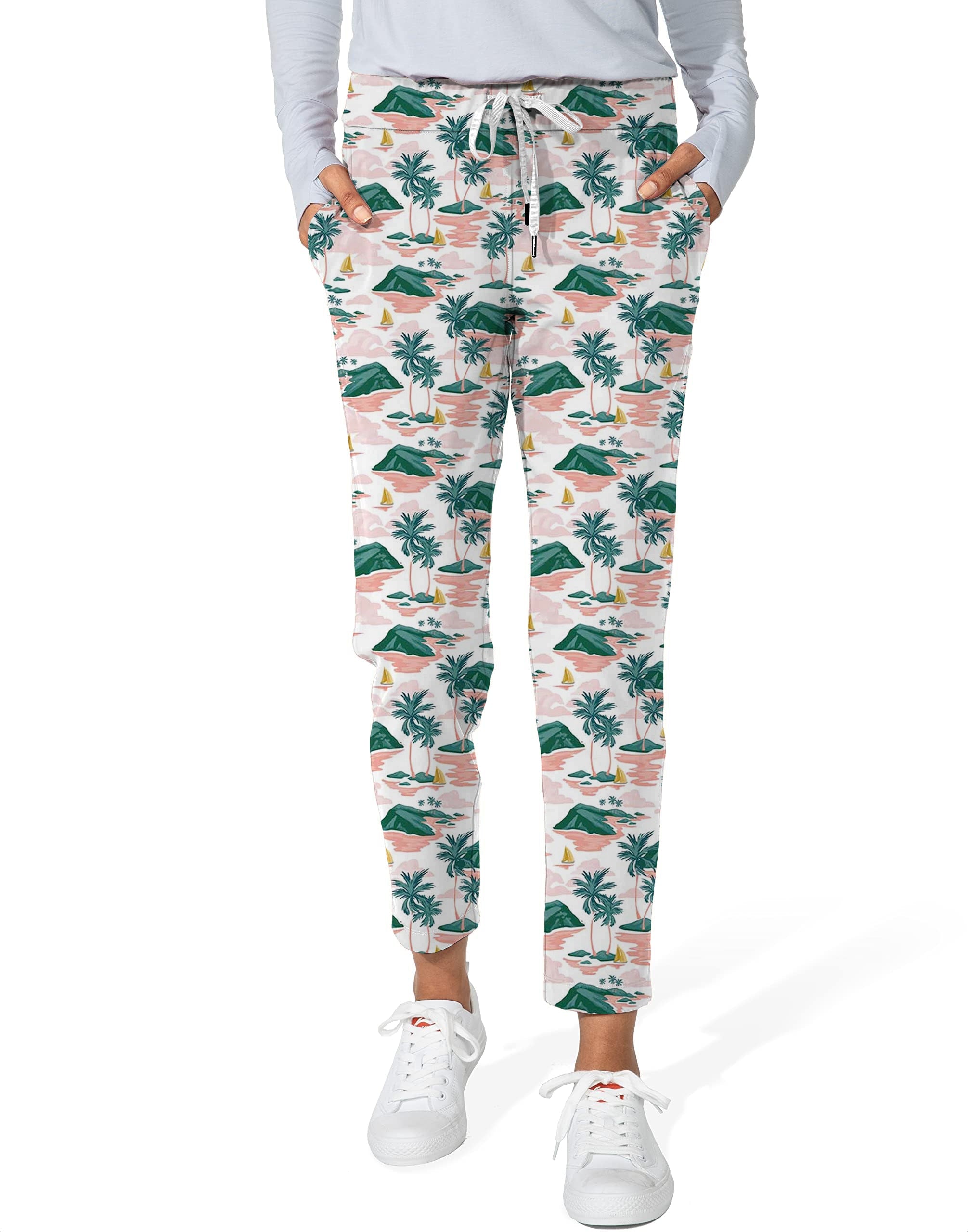Paradise Island-Women's 7/8 Stretch Ankle Golf Pants