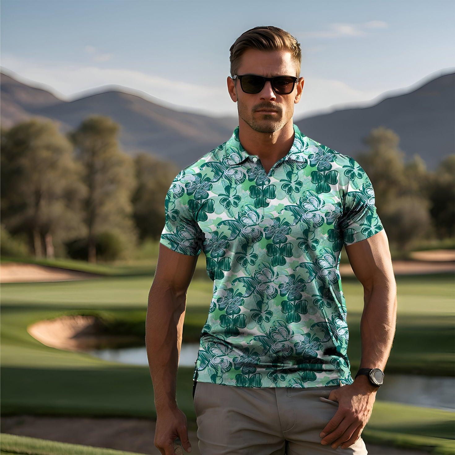 Shamrock White Golf Polo