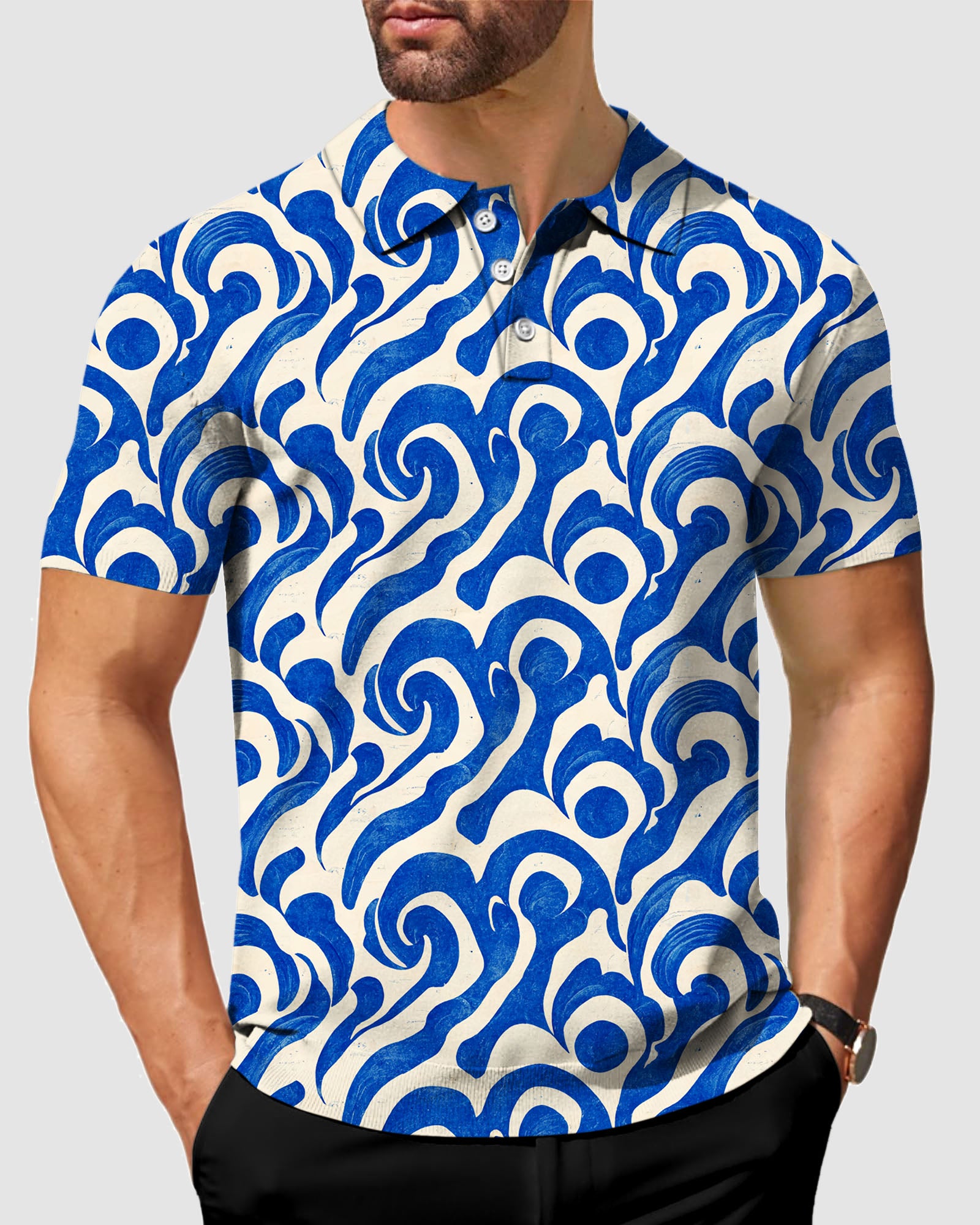 Men's Blue Harmony Golf Polo