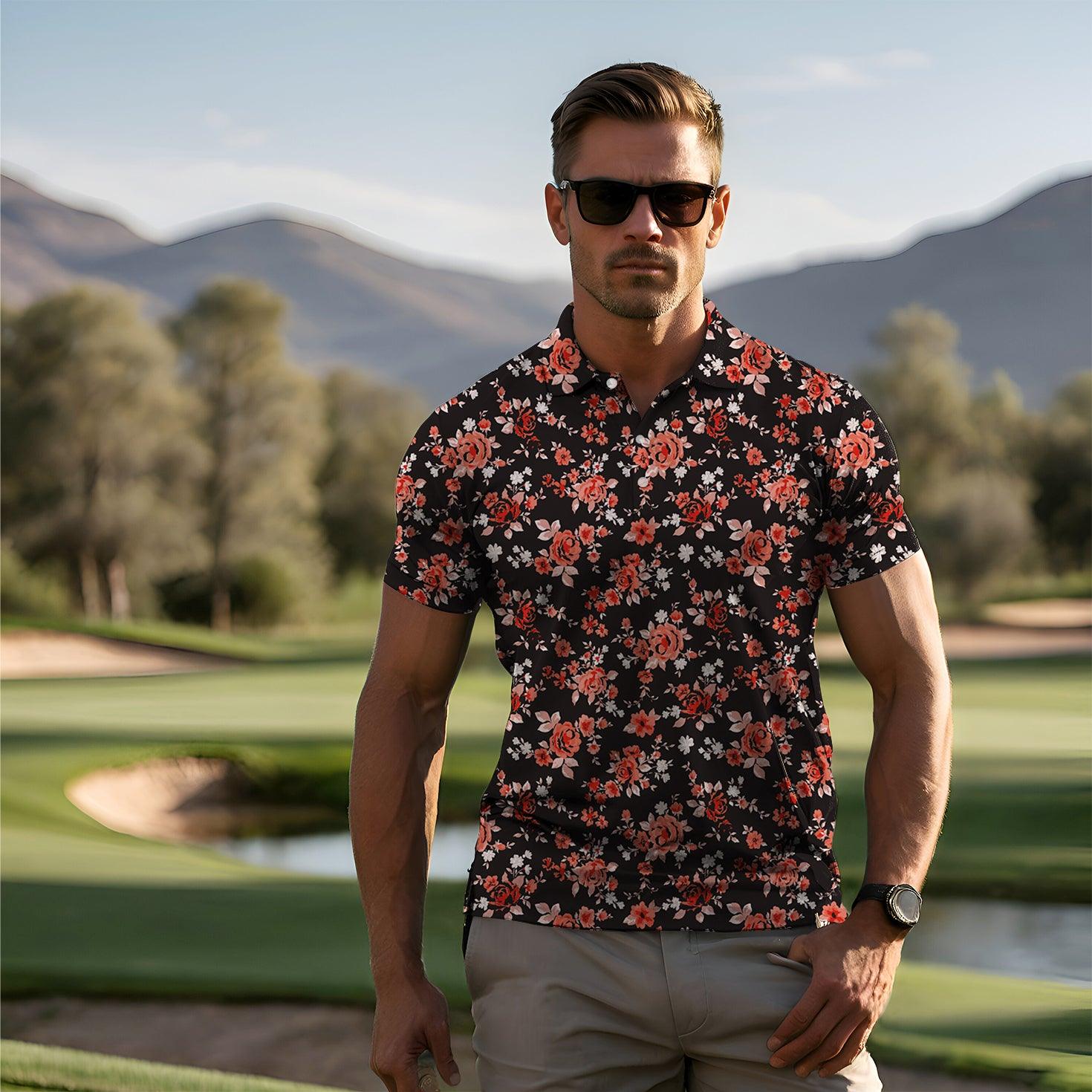 Men's golf flower polo