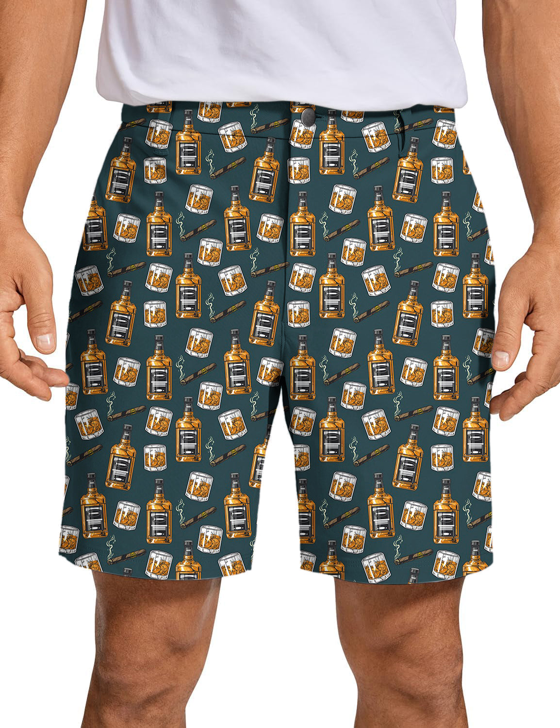 Men's Whiskey cigars Golf Party All Bodies Golf Shorts