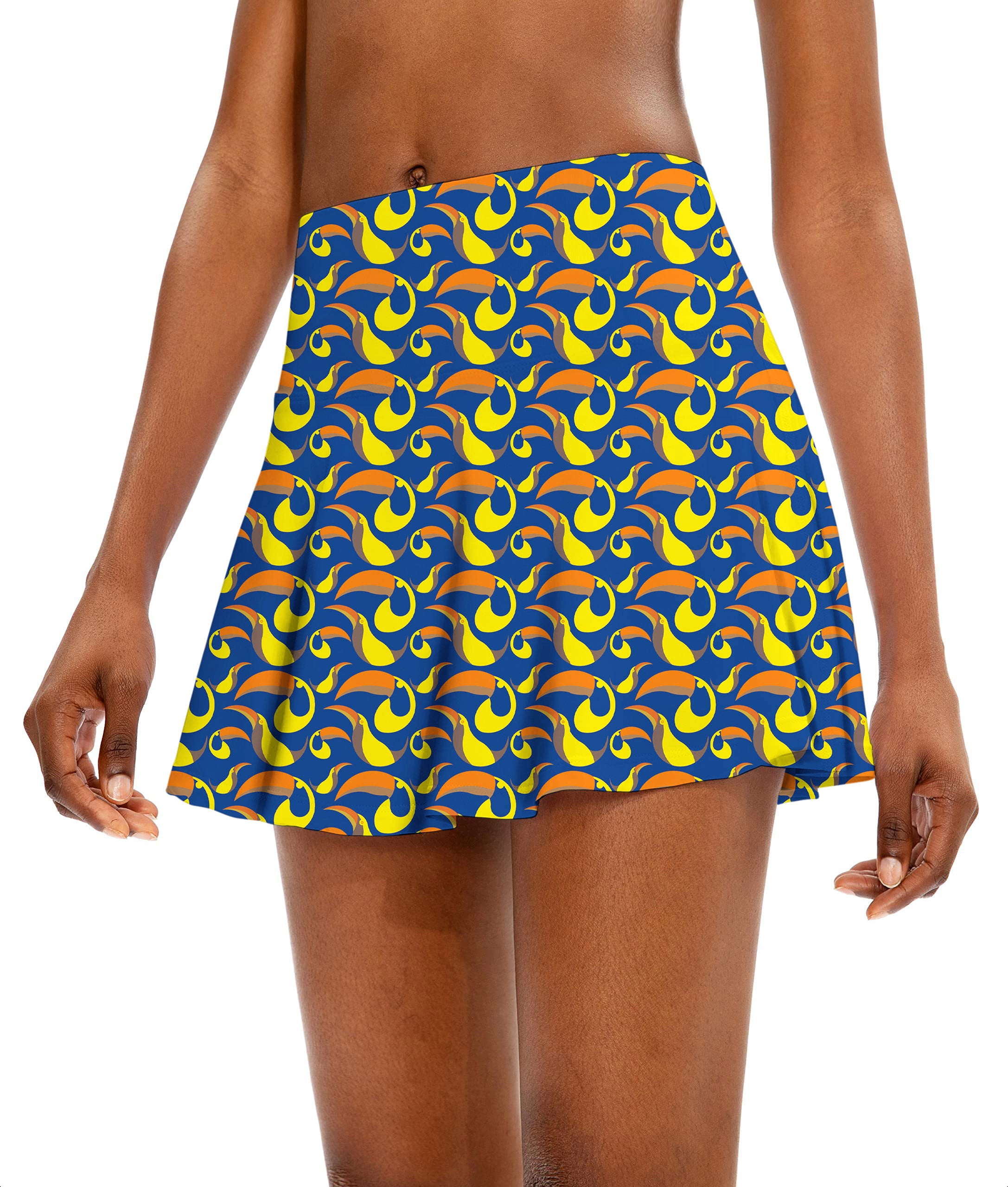 toucan Women's Athletic Golf Skorts Flared Skirts