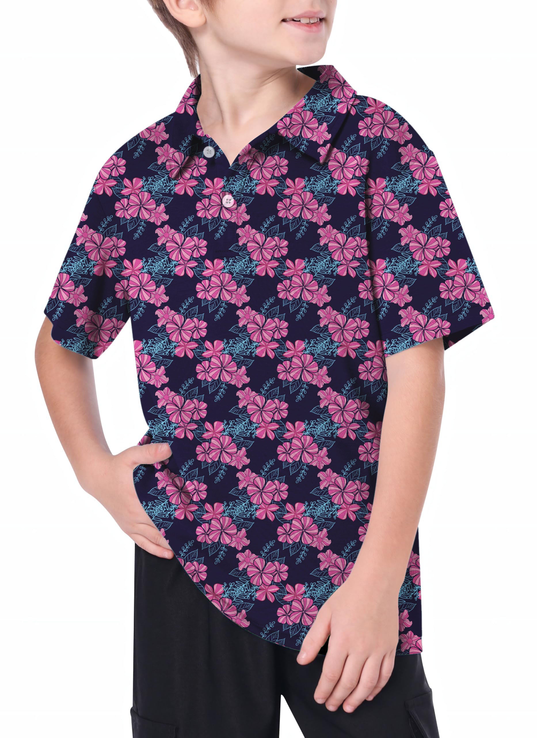 Youth Blossom Burst Golf Polo