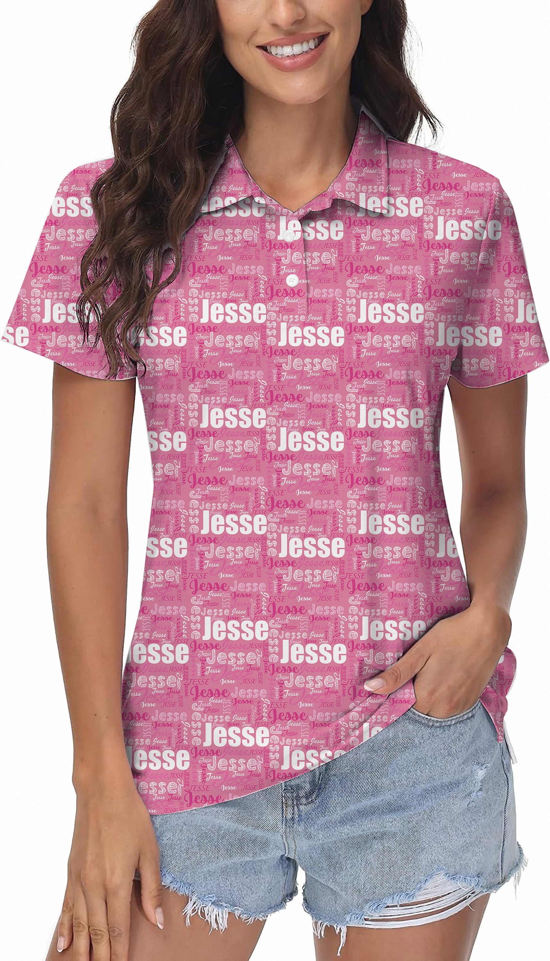 Custom name mulberry Women's Golf Polo