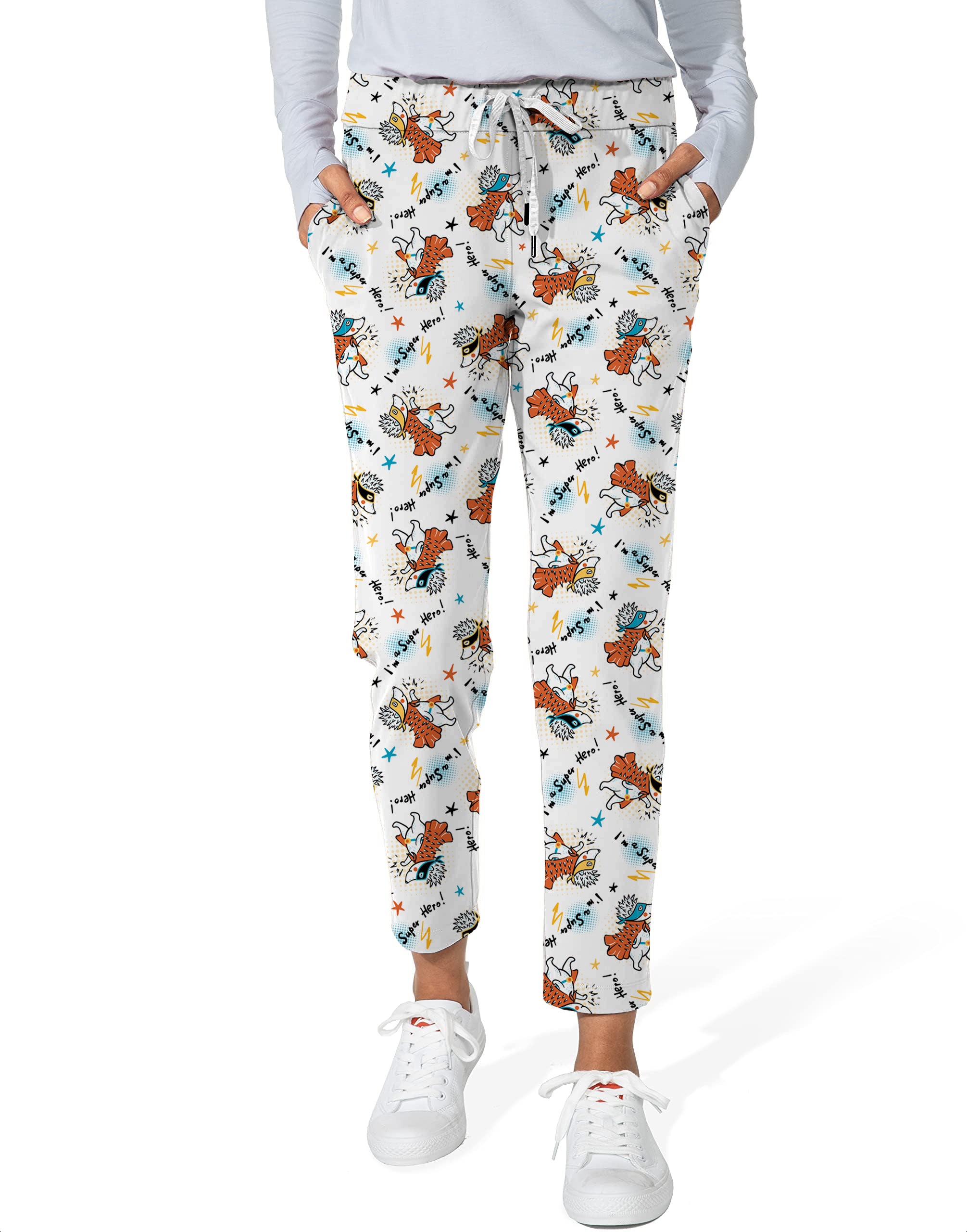 Handsome Hedgehog-Women's 7/8 Stretch Ankle Golf Pants