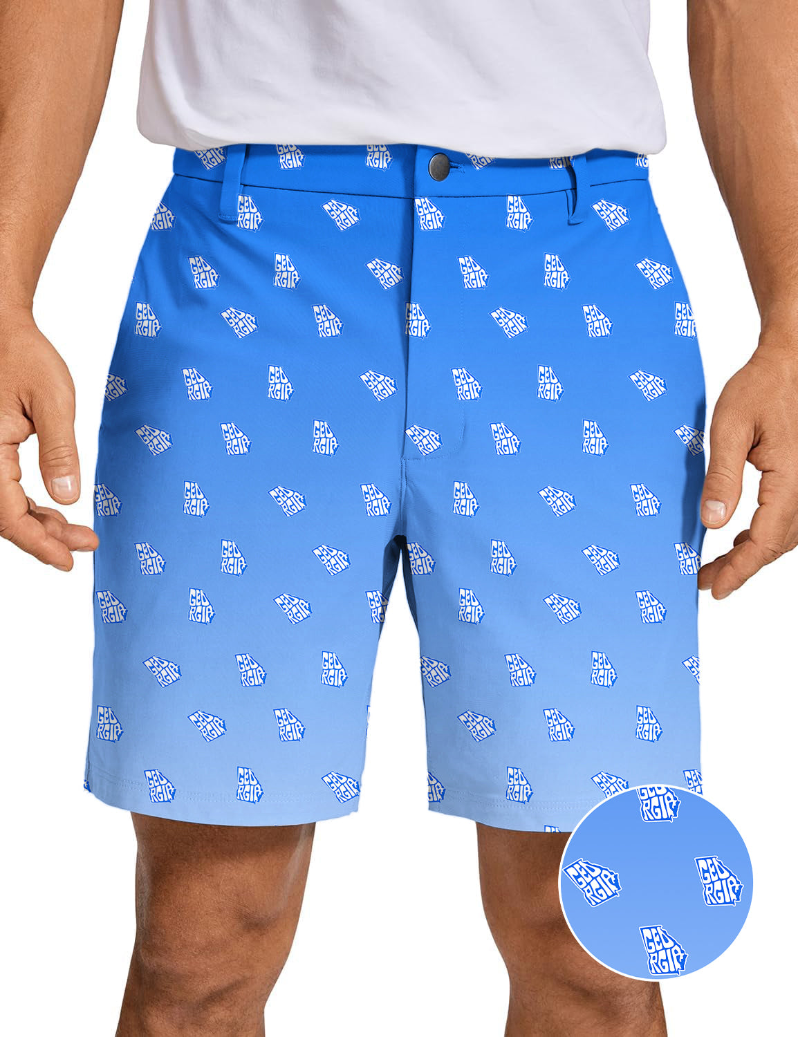 Men's Blue Georgia Golf Shorts