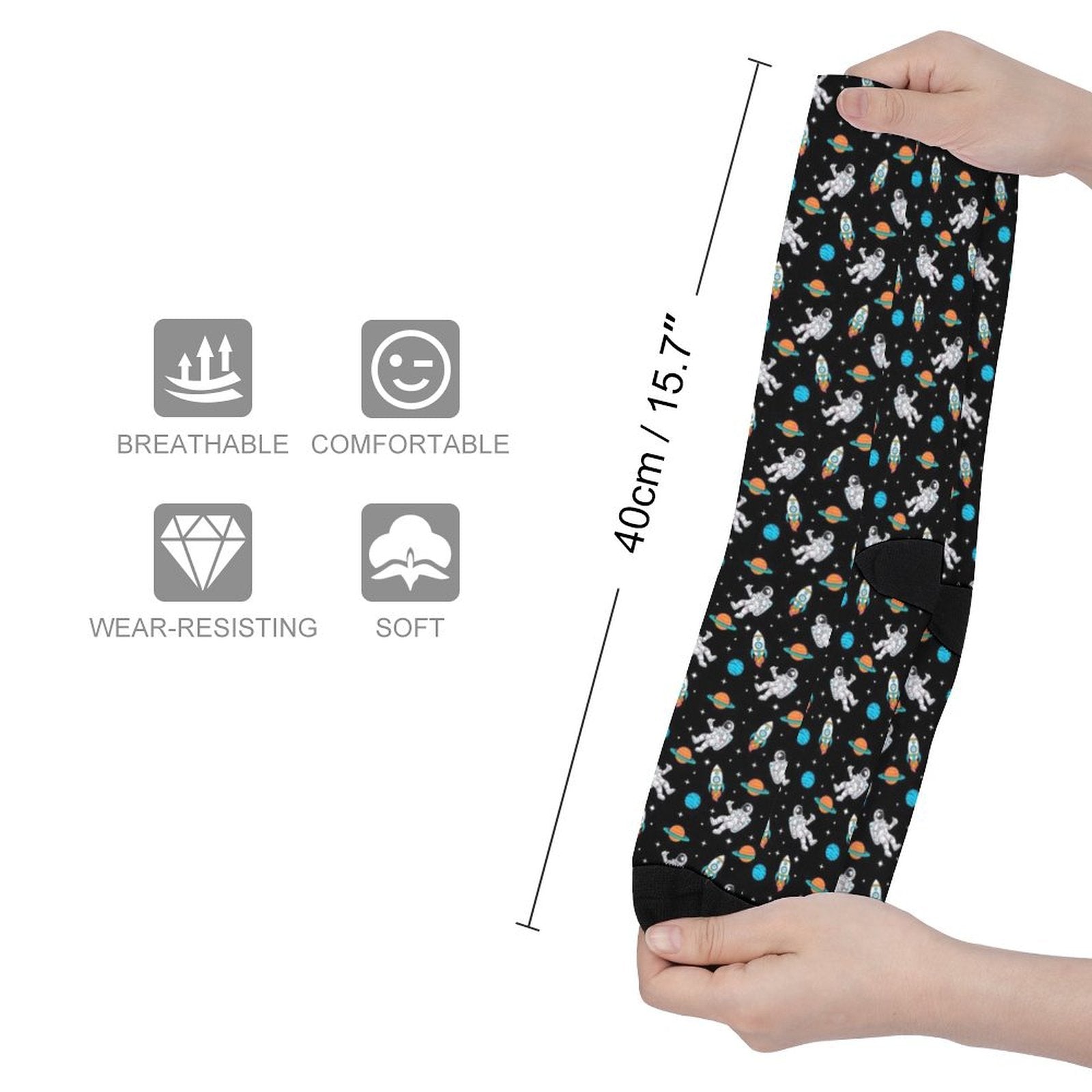 Space Man Prined socks Gifts for Men Women