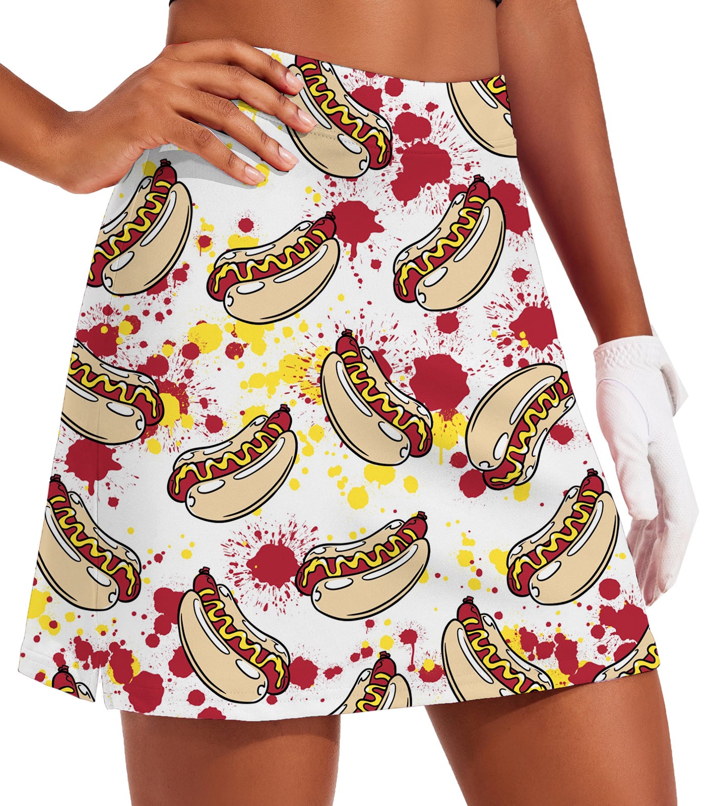 Women's Hot Dog Golf Skirts Inner Shorts Pocket