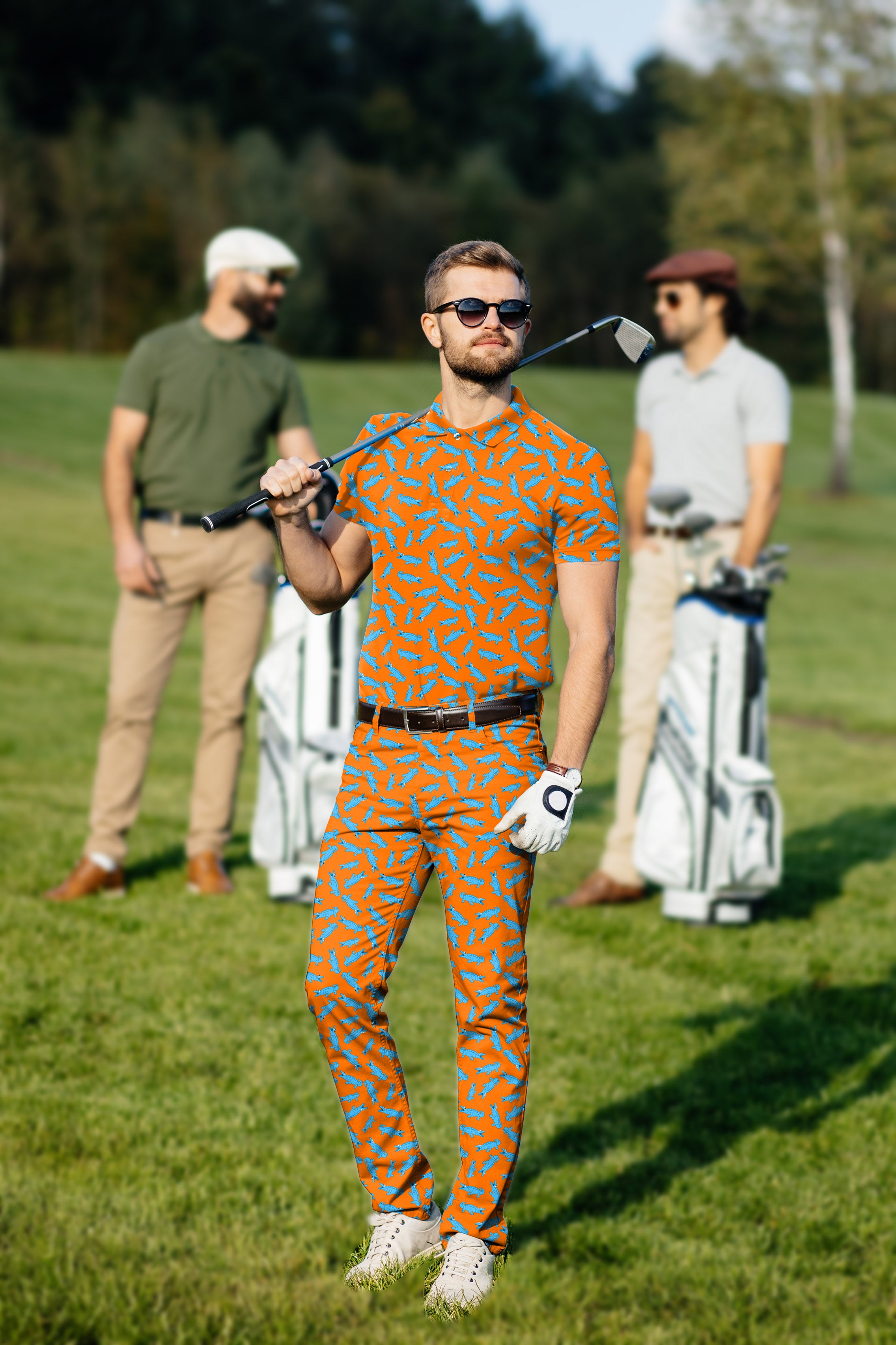 Men's Golf Set Polo+Pants alligator