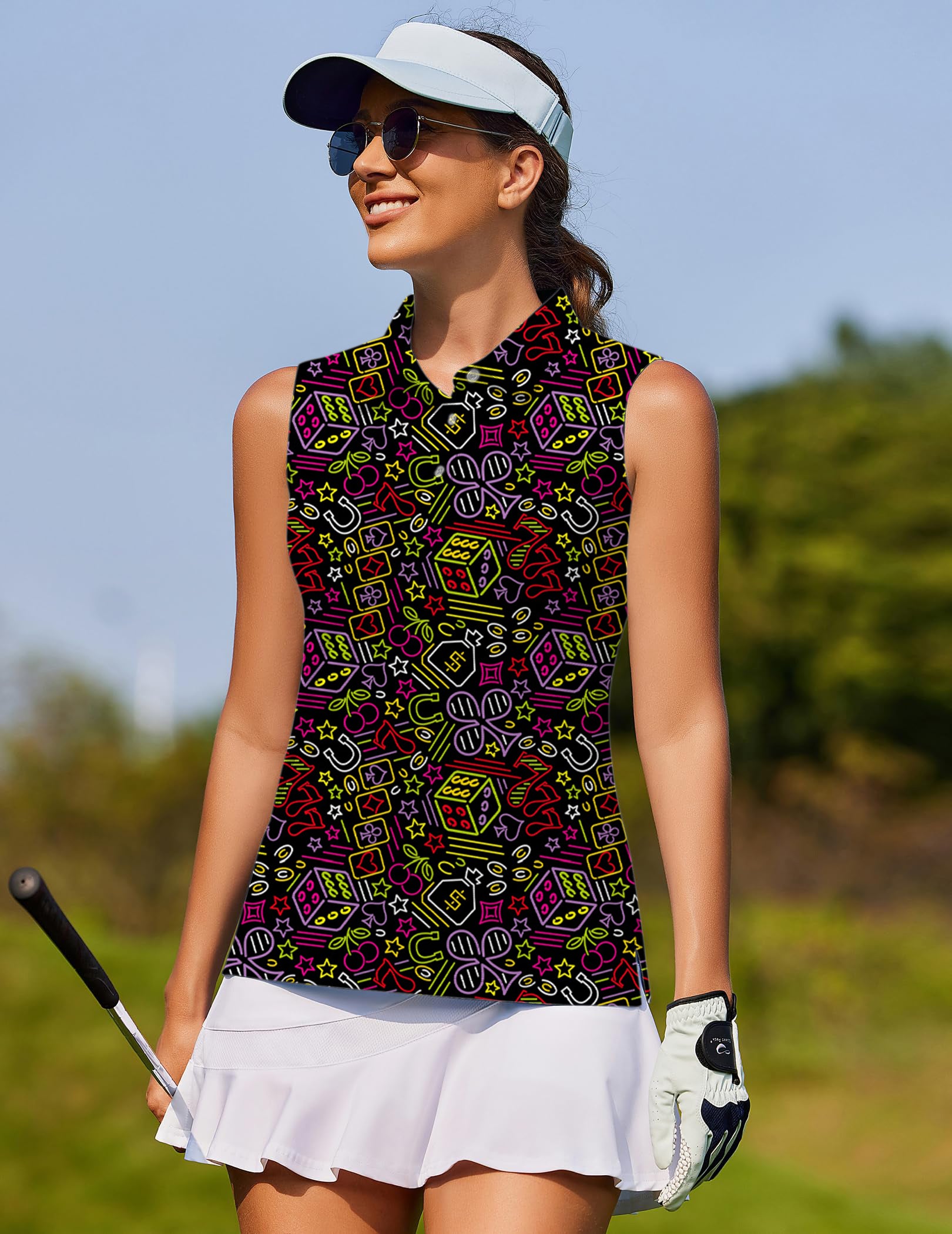 Dice Poker Women's golf Sleeveless shirt