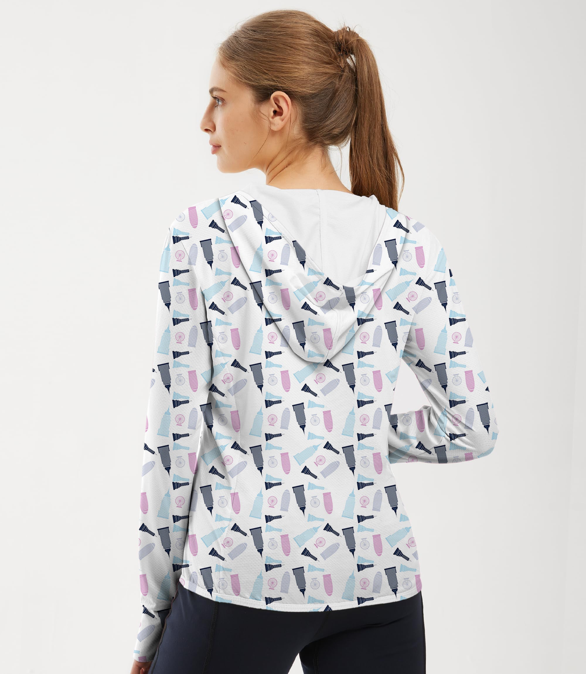 Women's Outdoor limited edition Empire State Building Golf Sun Protection Slim Fit zip hoodies
