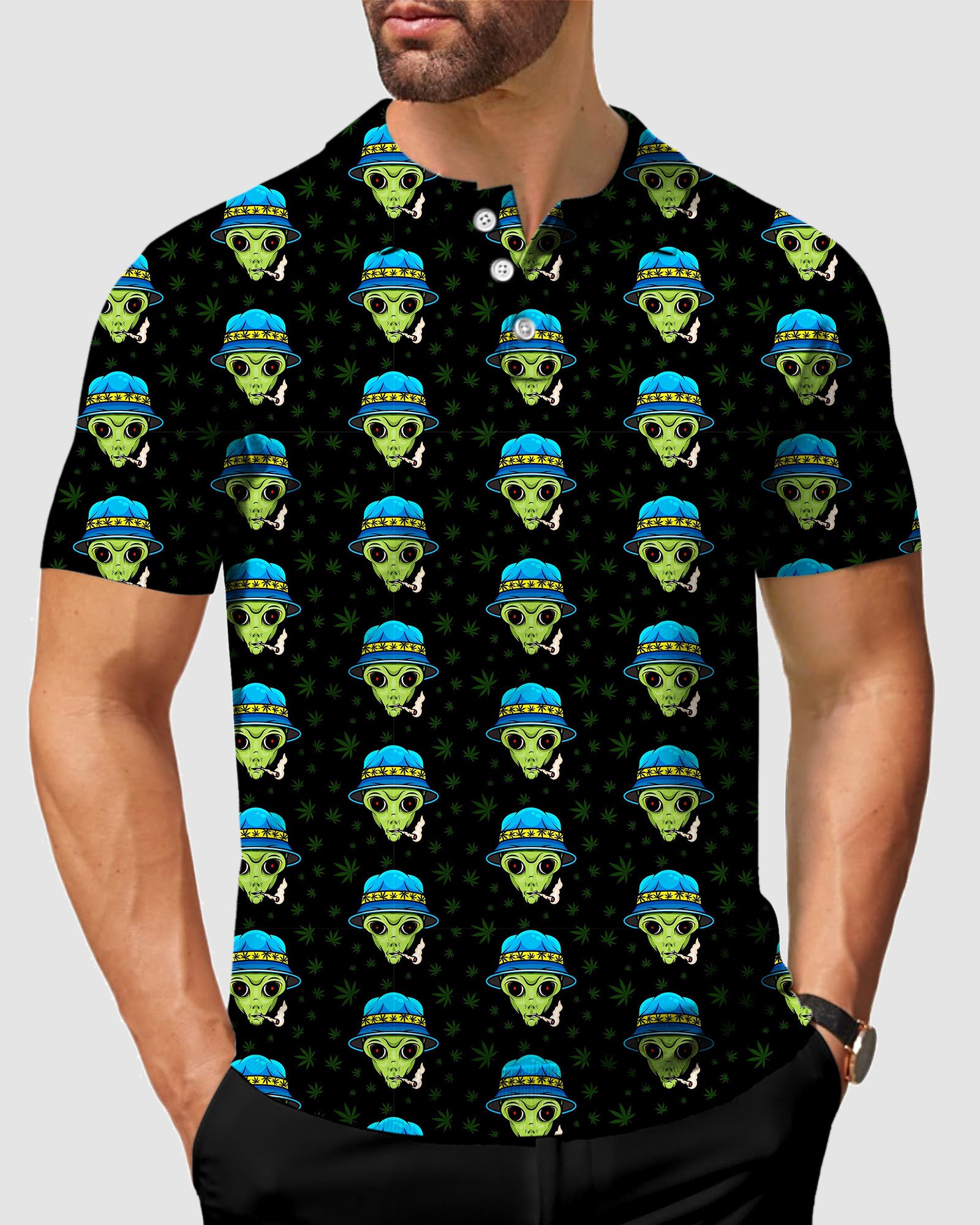 Men's Smokin' Galactic golf polo