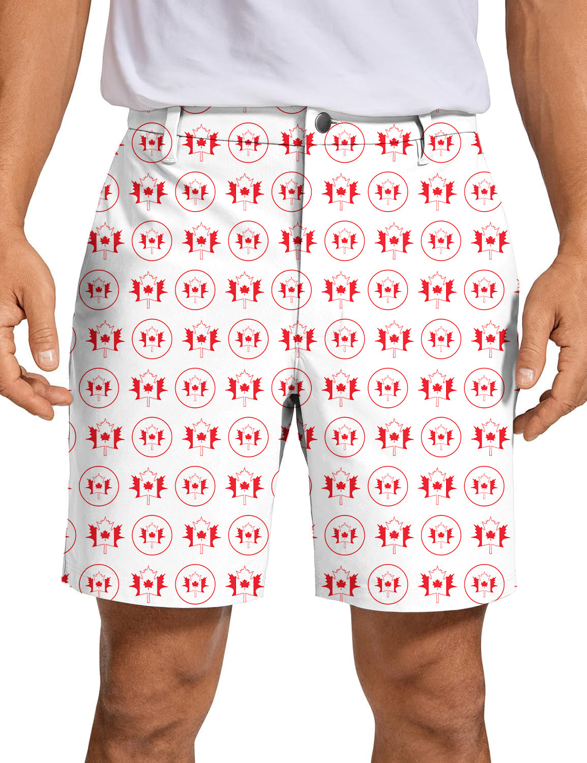 Men's Circle Canada Maple Leaves Golf Shorts
