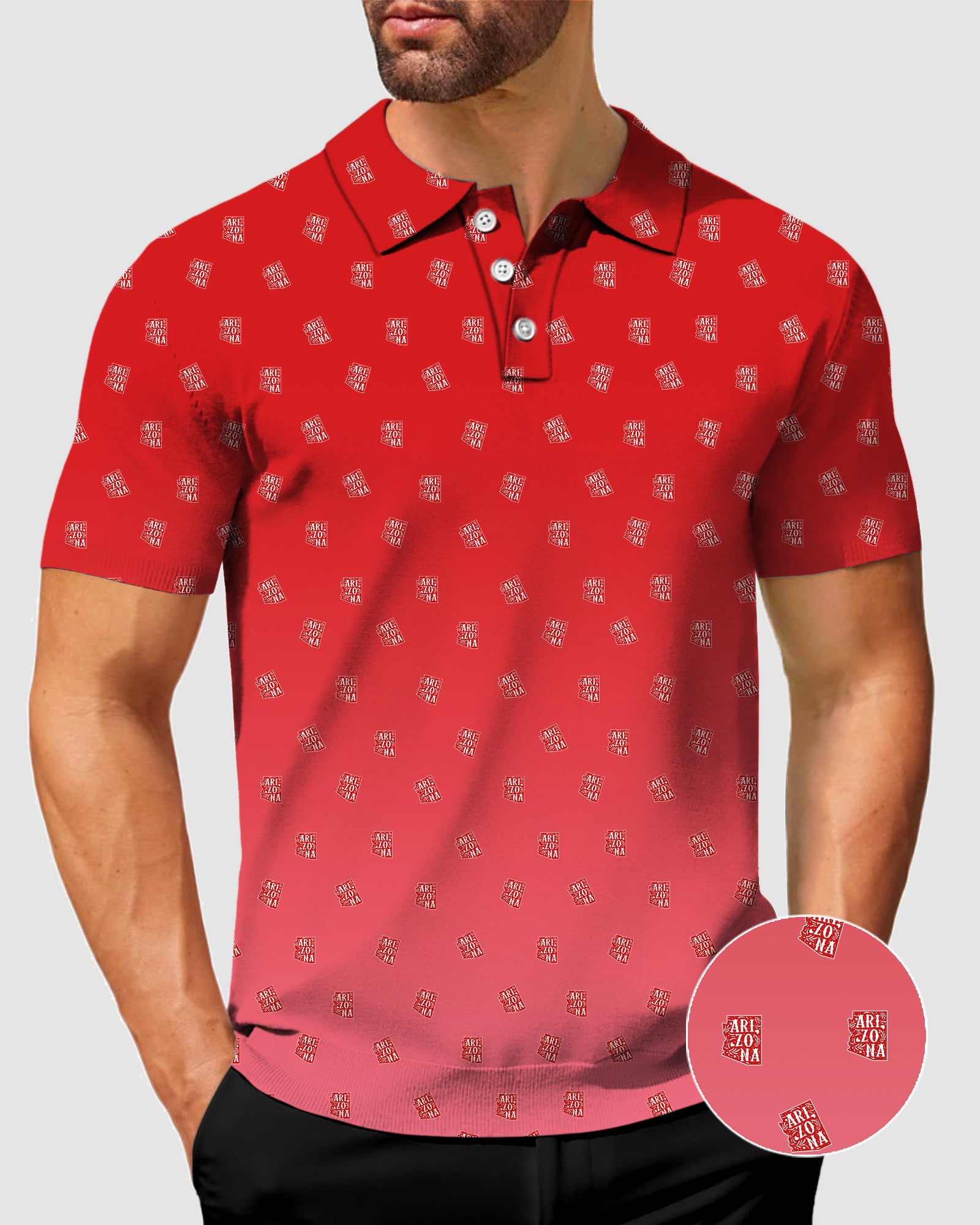 Men's Red Arizona Polo
