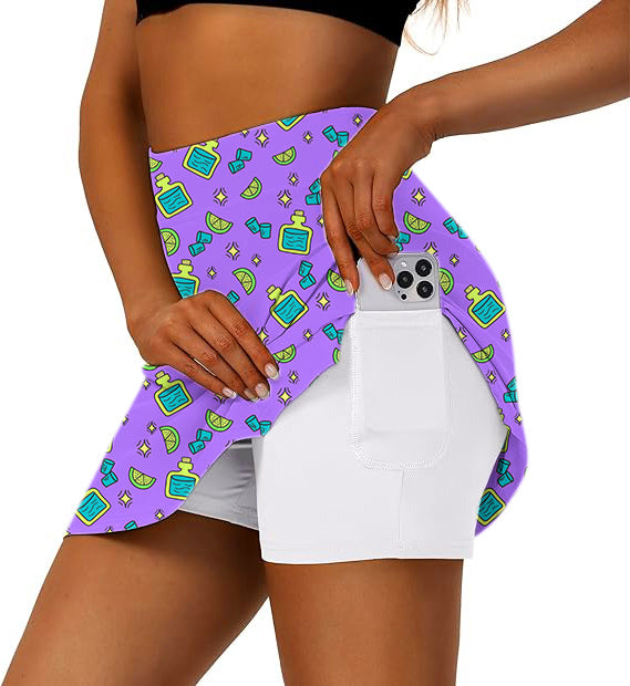 Women's Shots Golf Skirts Inner Shorts Pocket