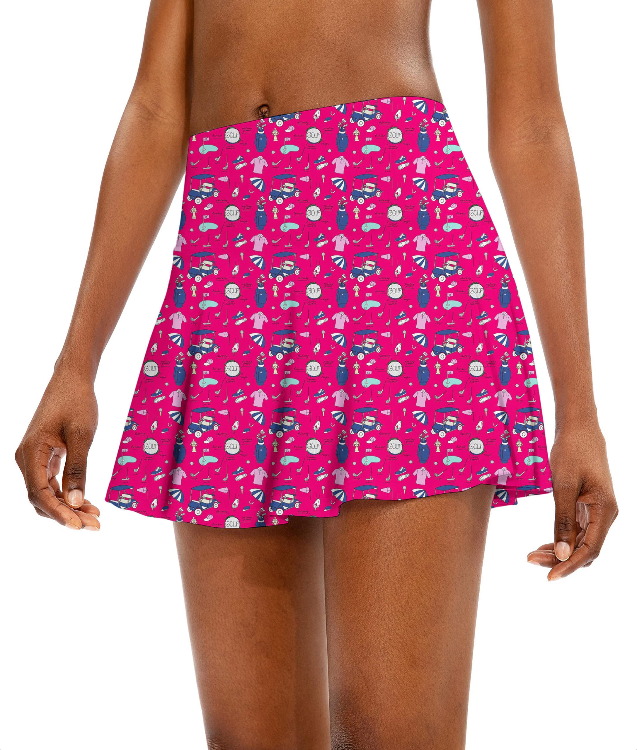 Cart Cruising Women's Athletic Golf Skorts Flared Skirts