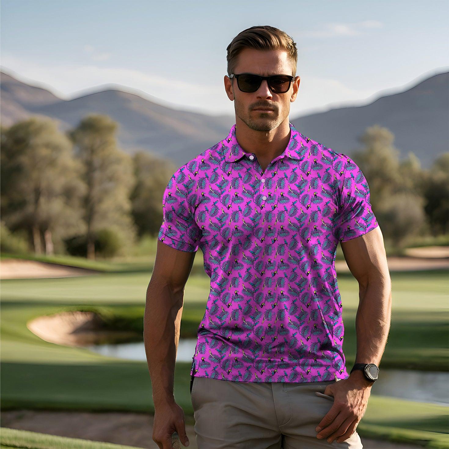 Men's Tropical Oasis golf polo