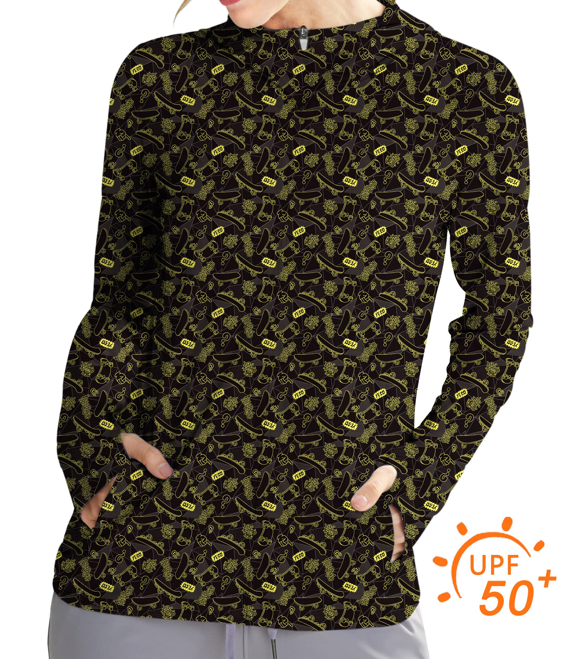 Women's Outdoor Yessi Golf Sun Protection Slim Fit zip hoodies