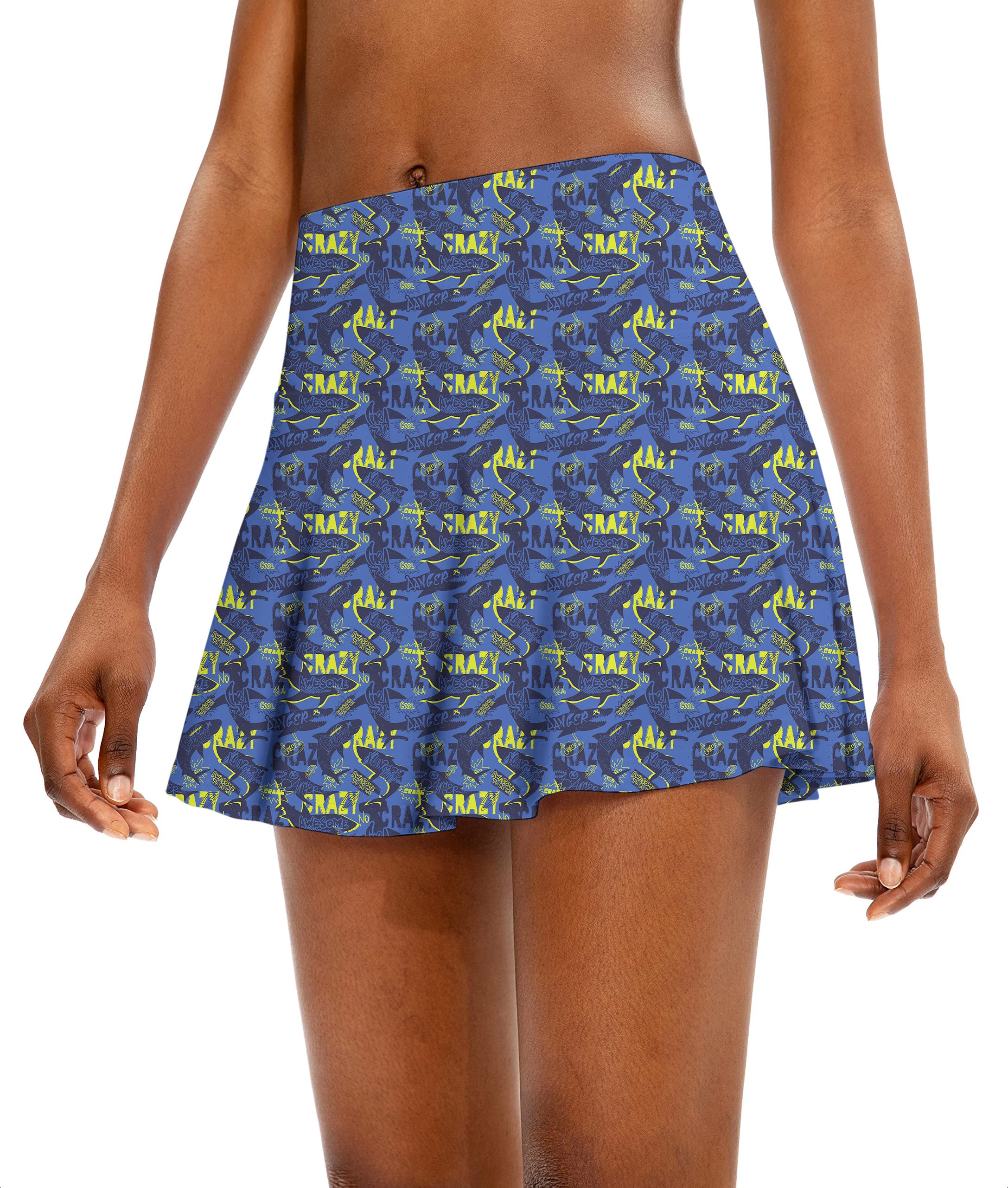 awesome shark Women's Athletic Golf Skorts Flared Skirts