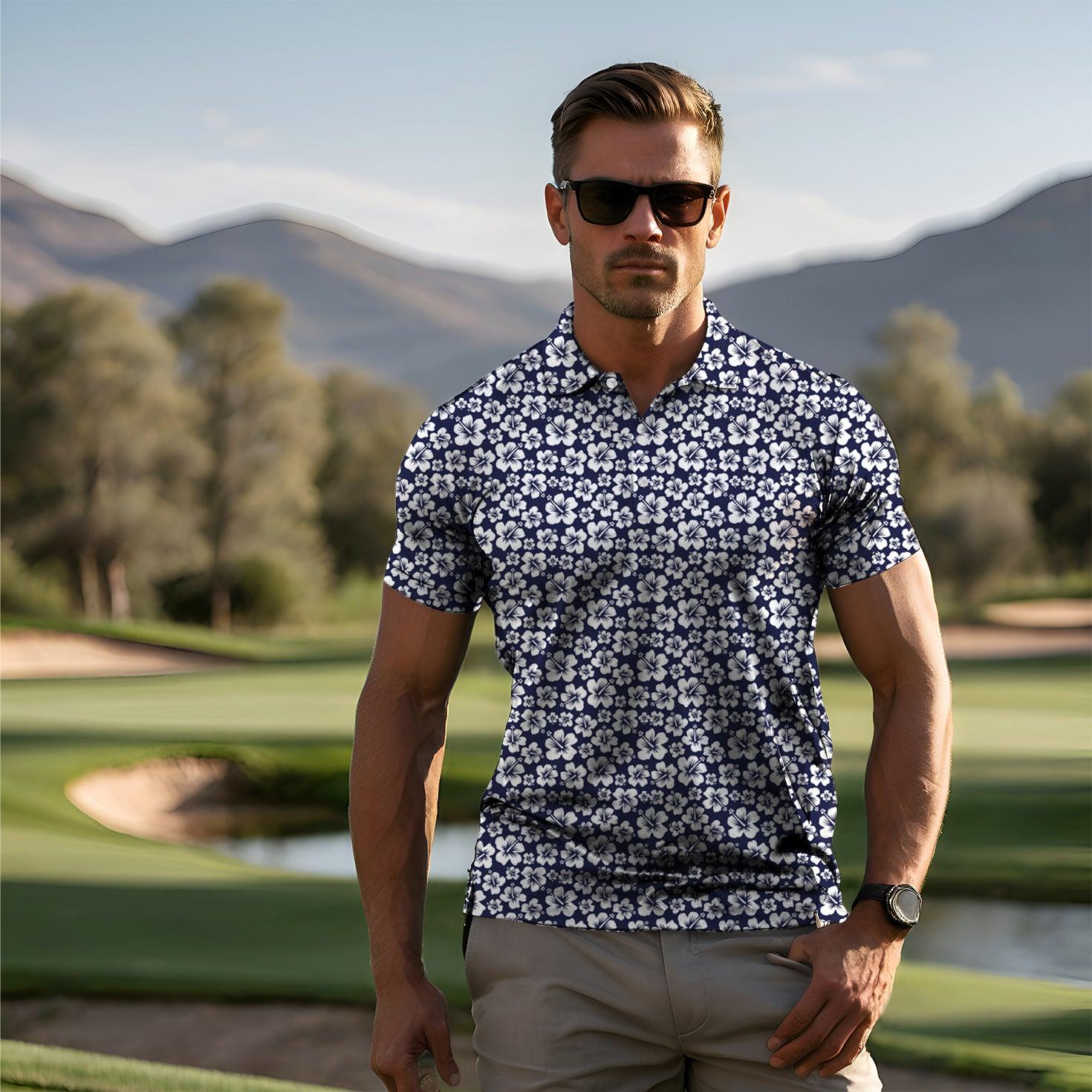 Men's Summer Daisy golf polo