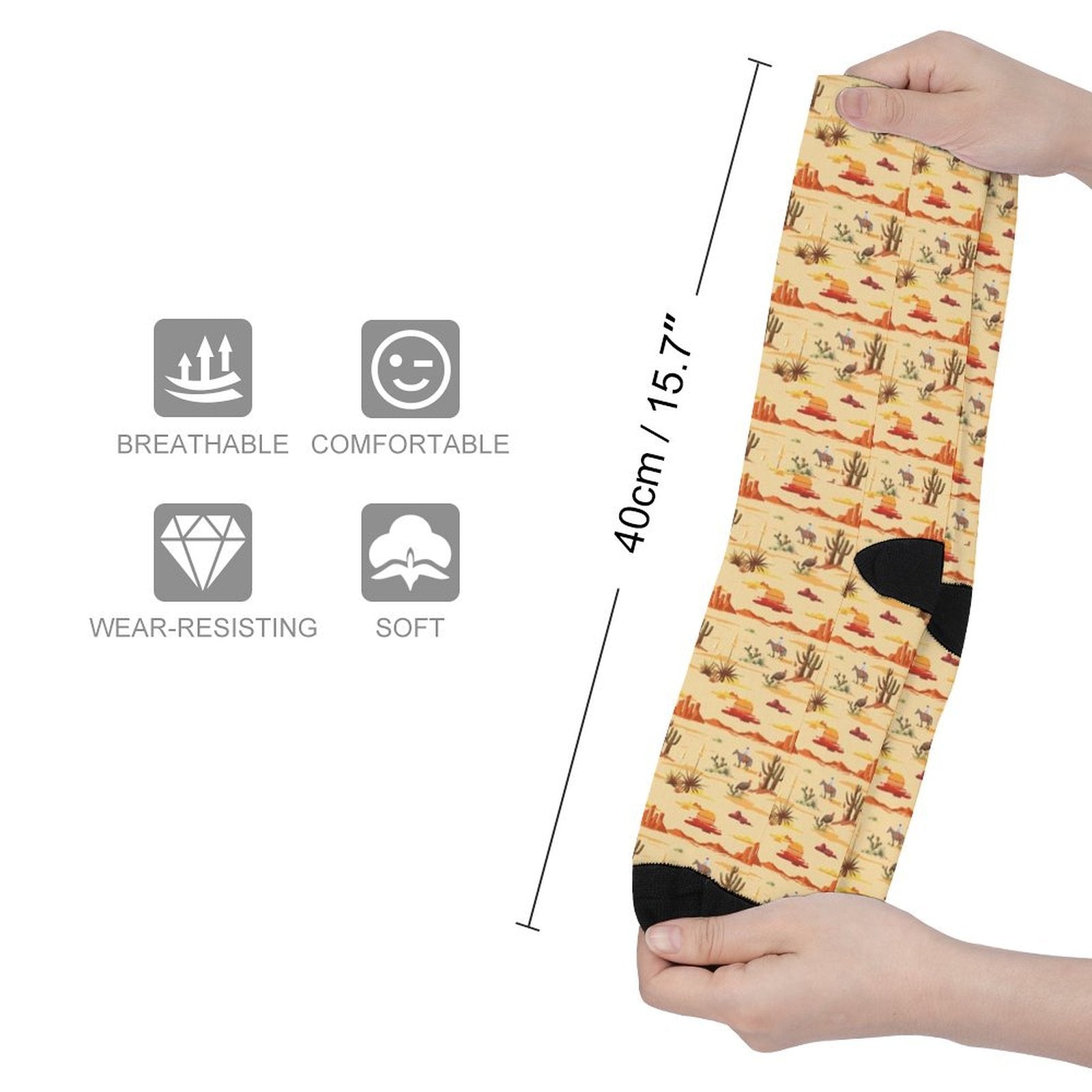 Vintage Desert Prined socks Gifts for Men Women