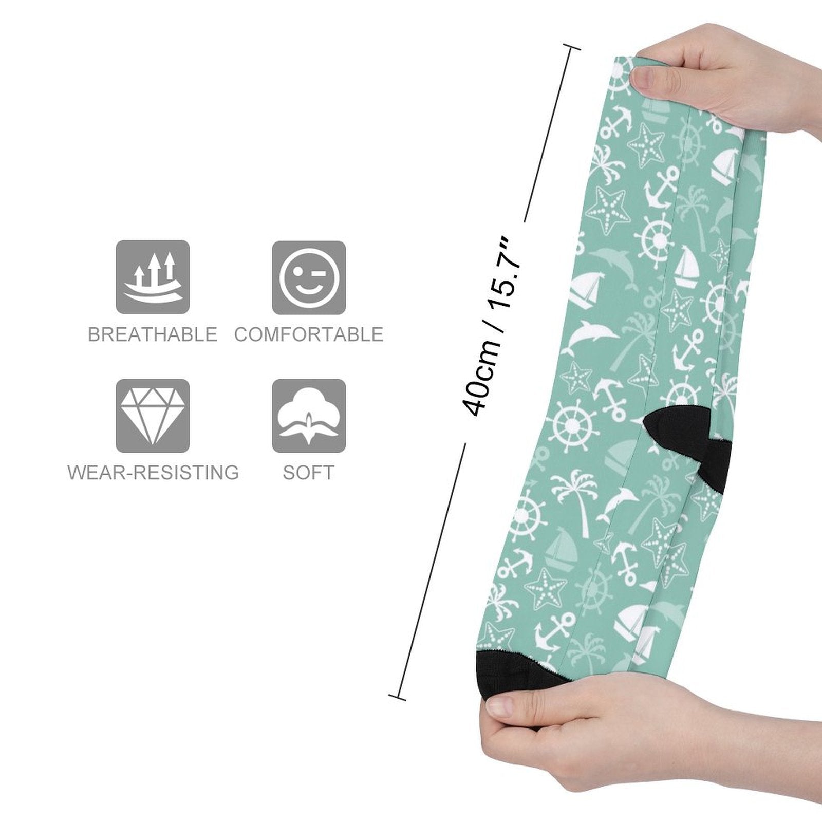 ship's anchor Prined socks Gifts for Men Women