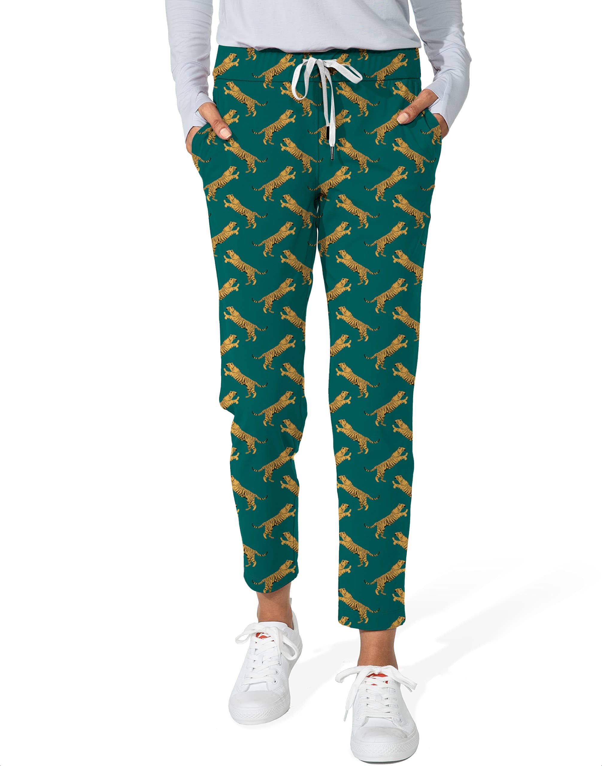 green tiger Women's 7/8 Stretch Ankle Golf Pants
