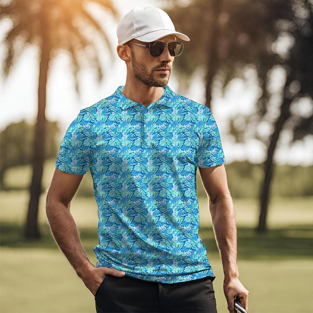 Men's Palm leaves golf polo