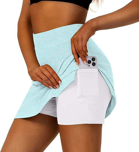 Women's Aqua Breeze Golf Skirts Inner Shorts Pocket