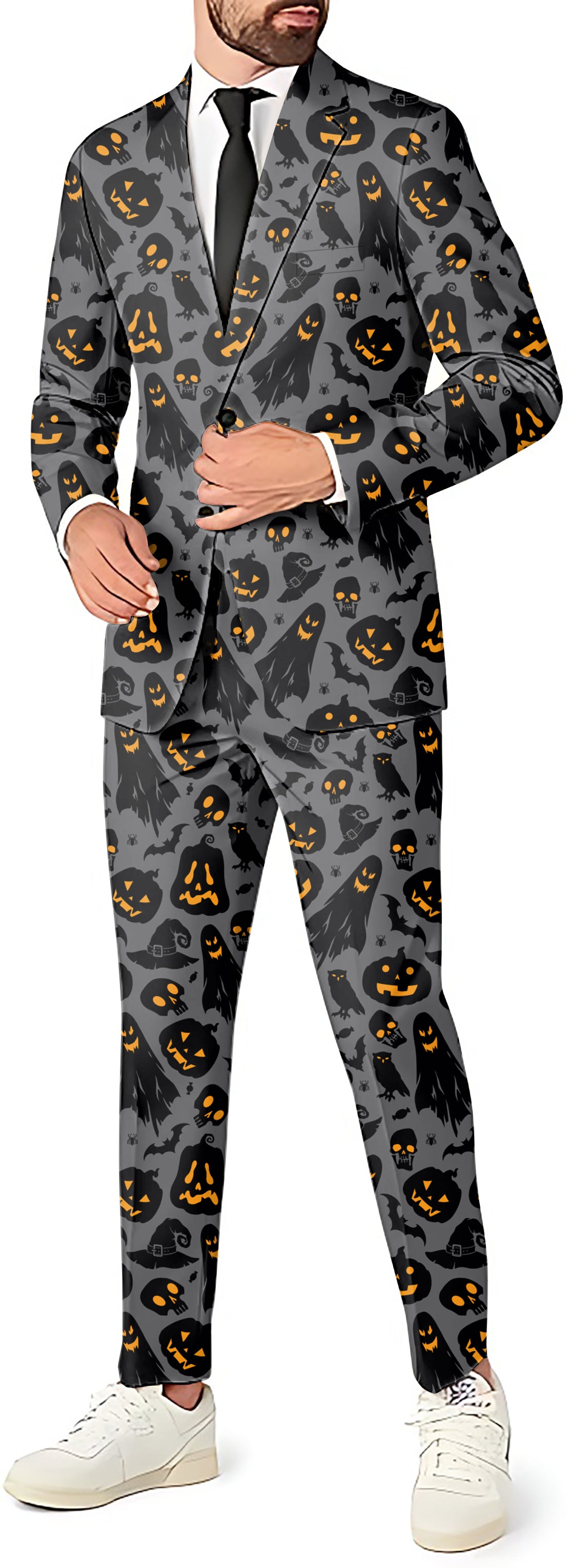 Spooky Halloween Men's Party Costumes-Theme Party 2 or 3pcs Suit set-Blazer Pants & Vest