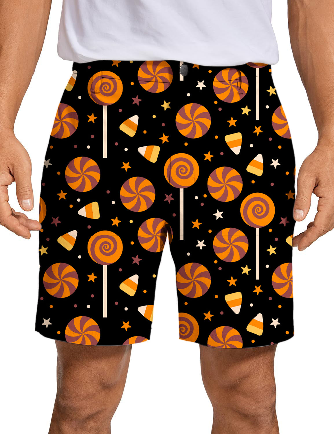 Men's Halloween Lollipops Golf Shorts