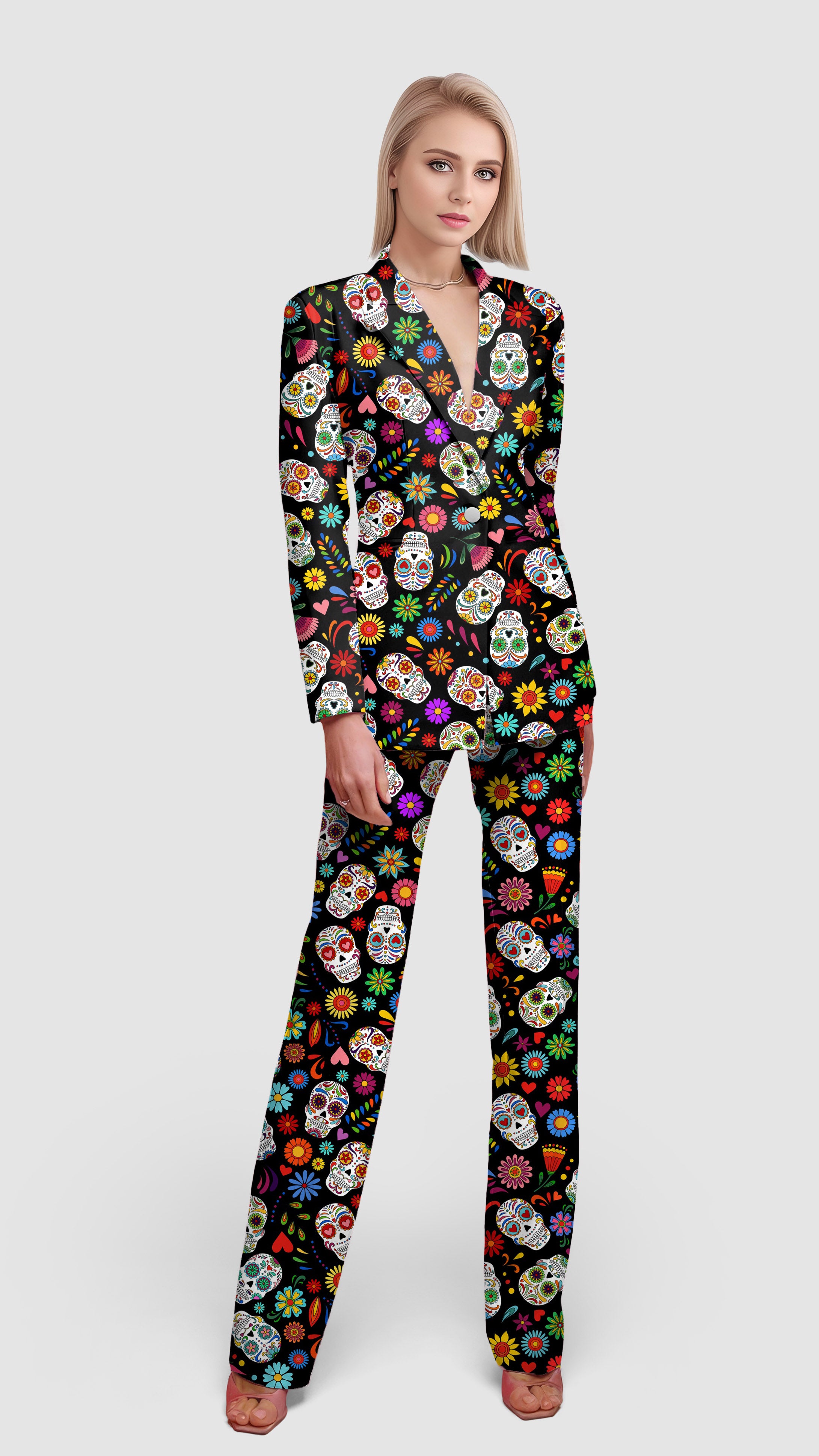 FIESTA FEELING-Women's Blazer Casual Work Office Blazer Suit set