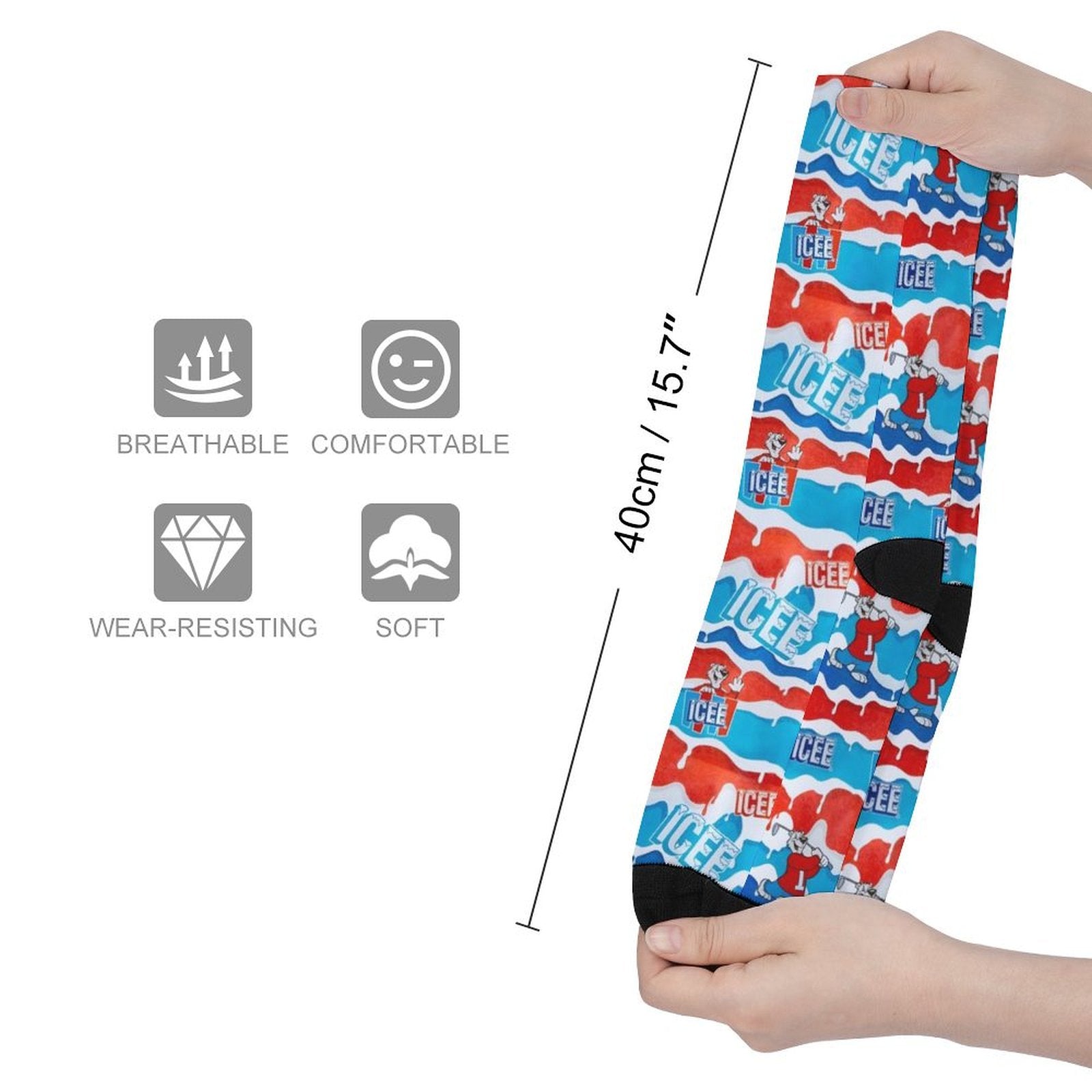 Ice bear Prined socks Gifts for Men Women