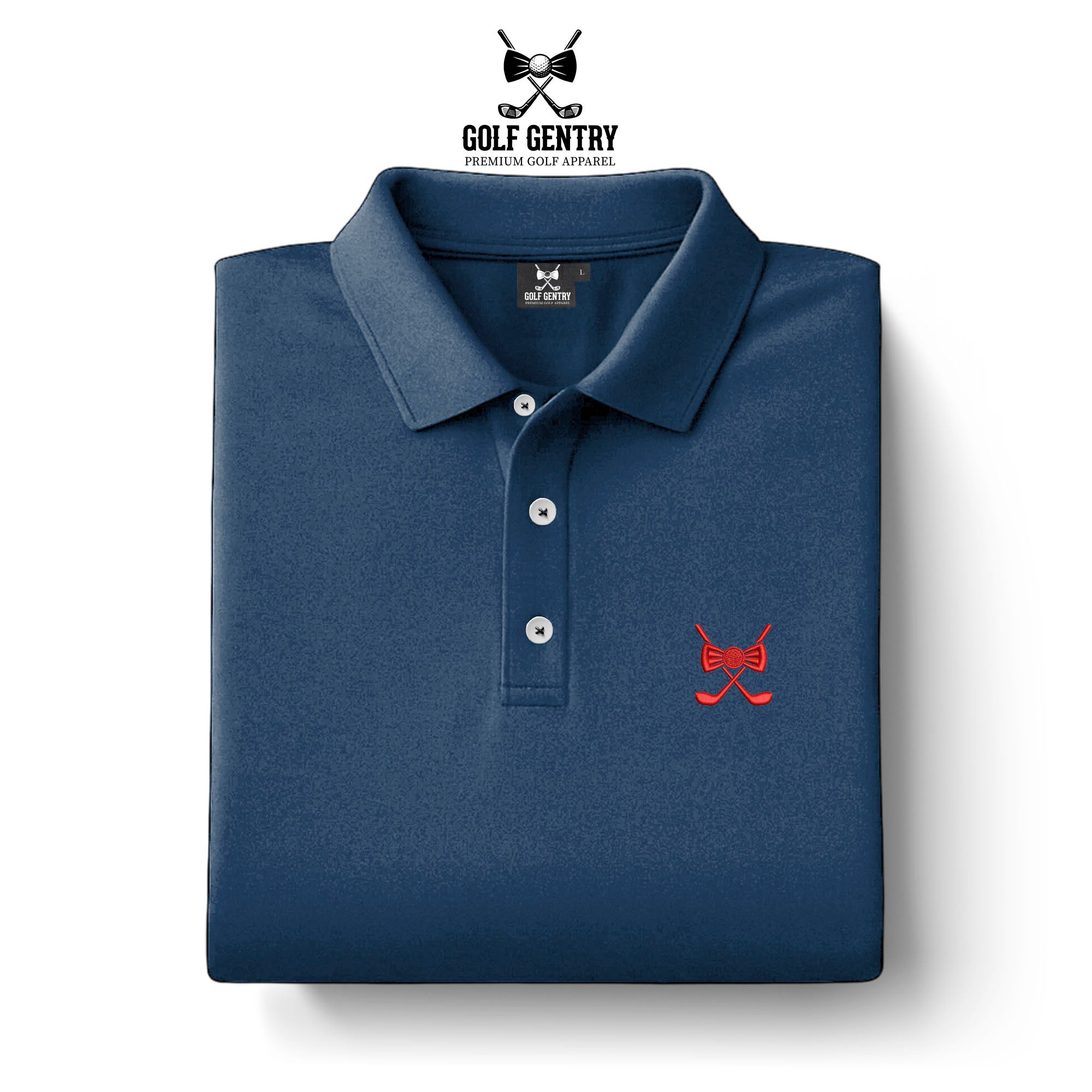 Men's Solid Color Custom Logo Golf Polo