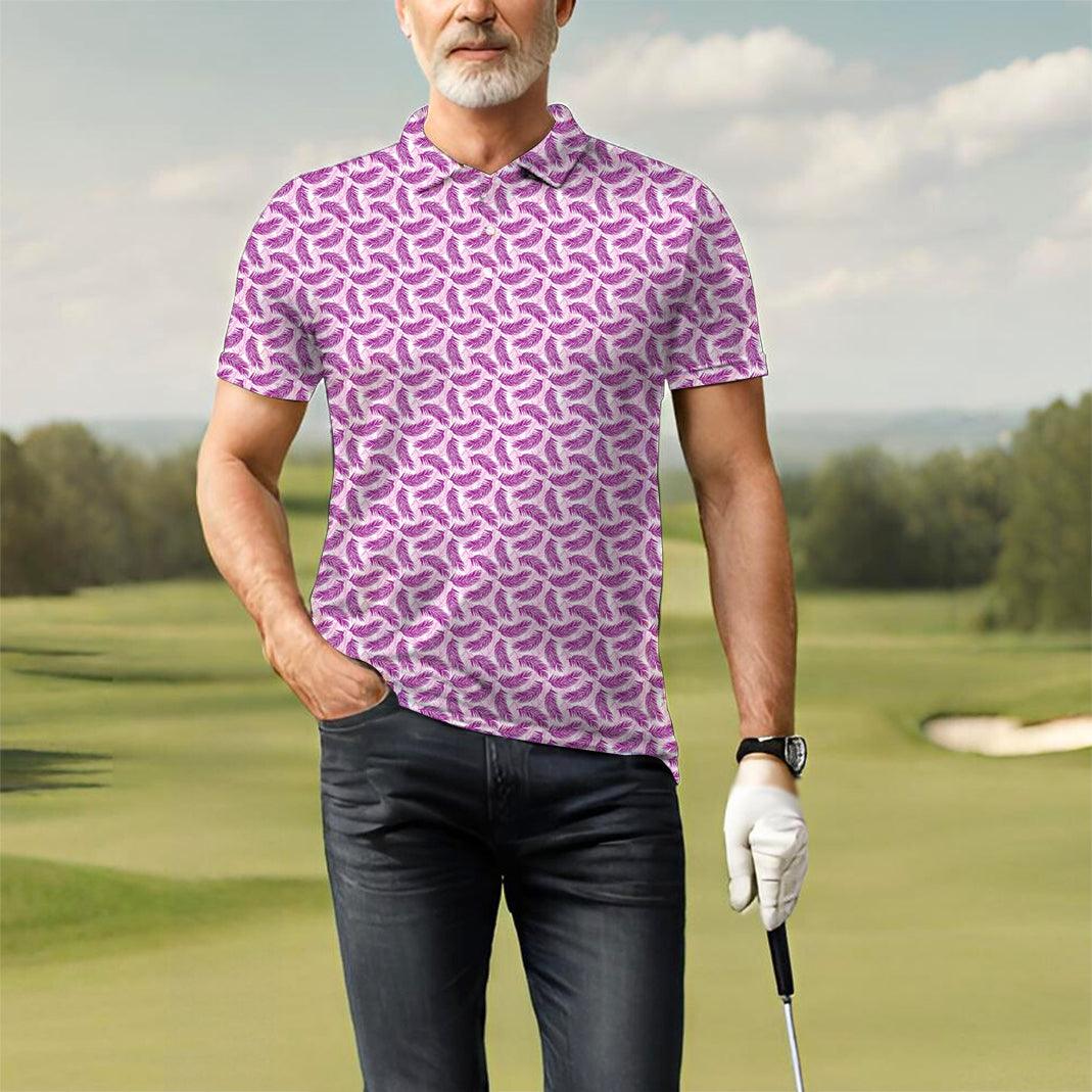 Men's Purple Palms golf polo