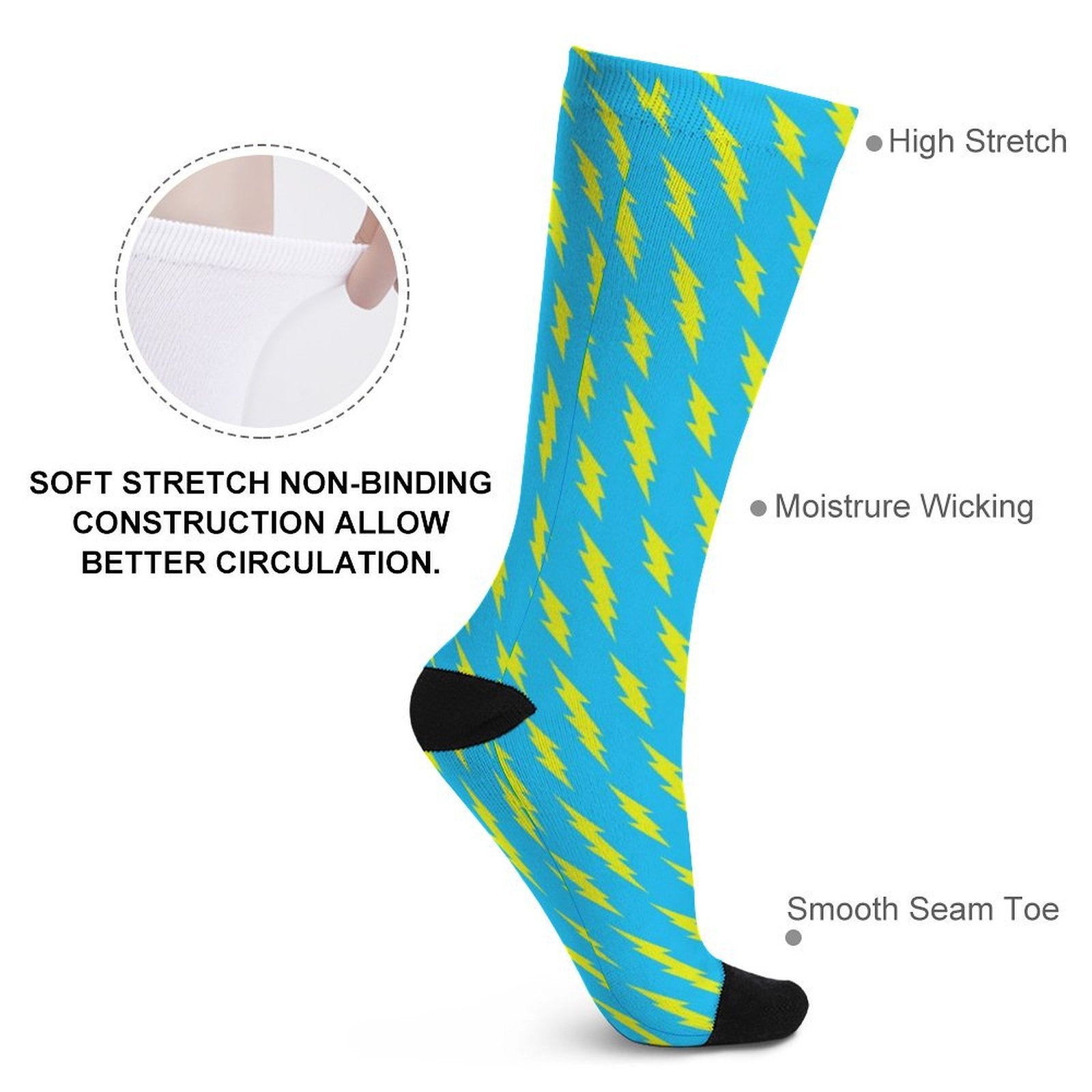 Lightning Links Prined socks Gifts for Men Women