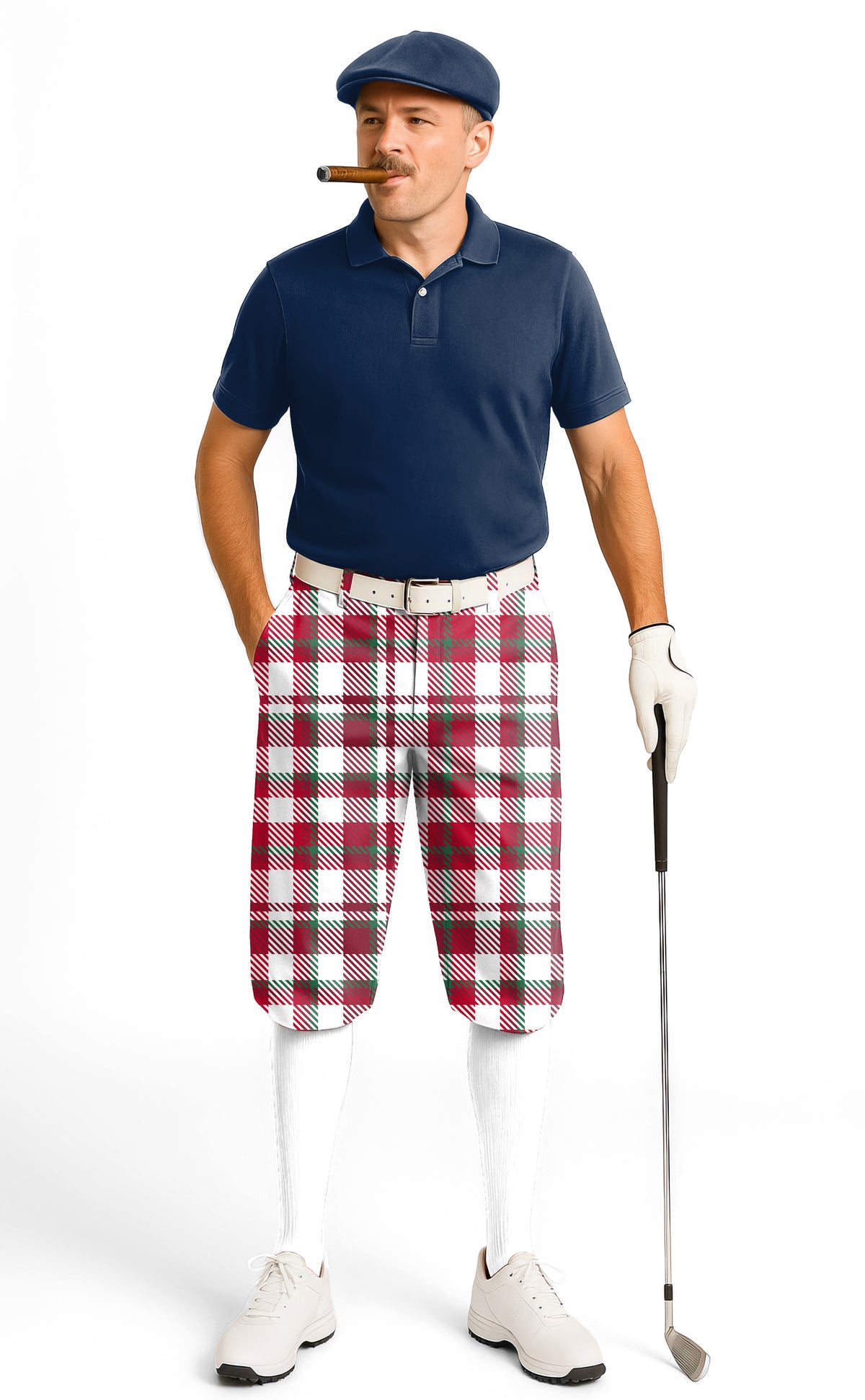 Christmas stripes Men's Golf Knickers Pants