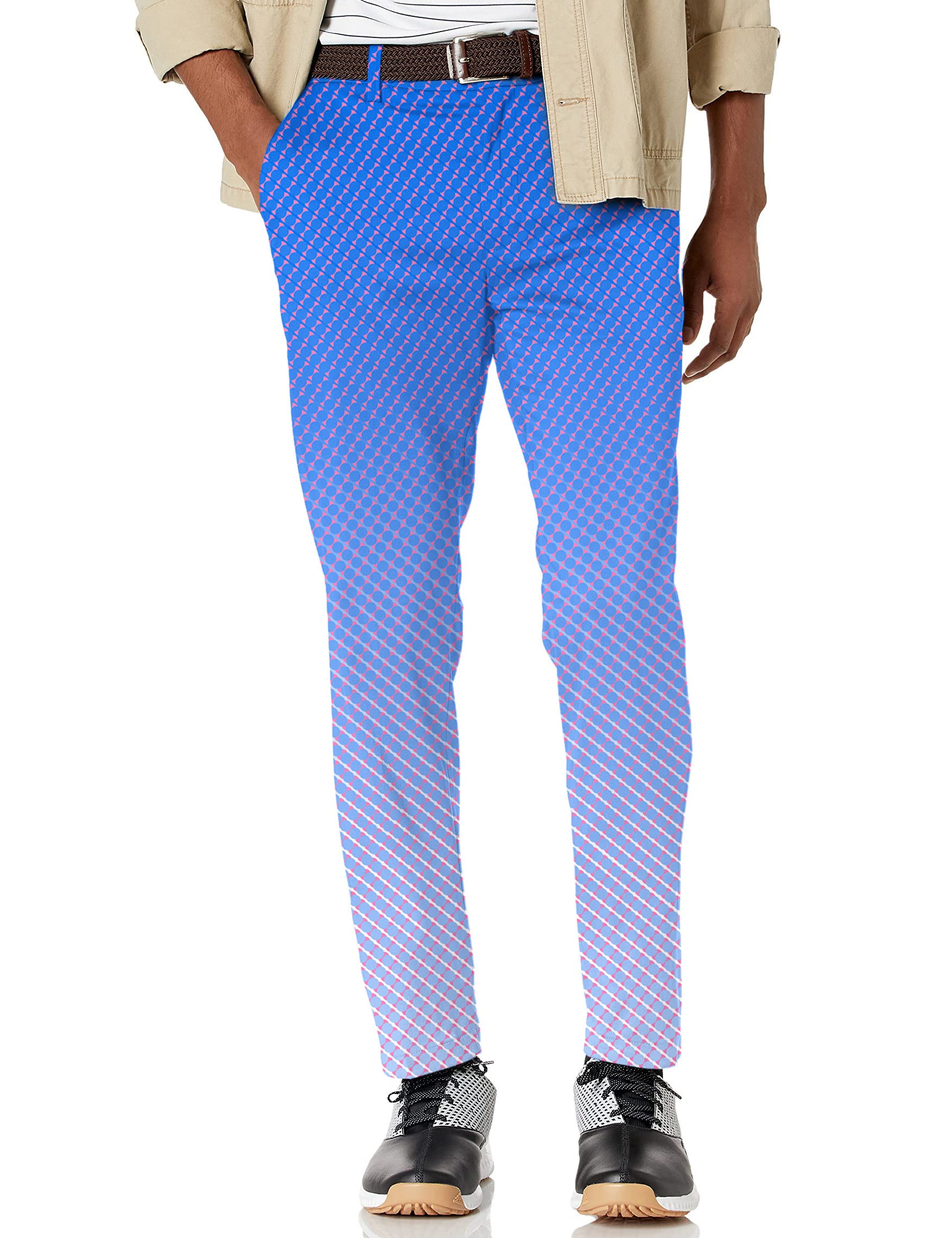 Men's Blue Gradient Stretch Golf Pants