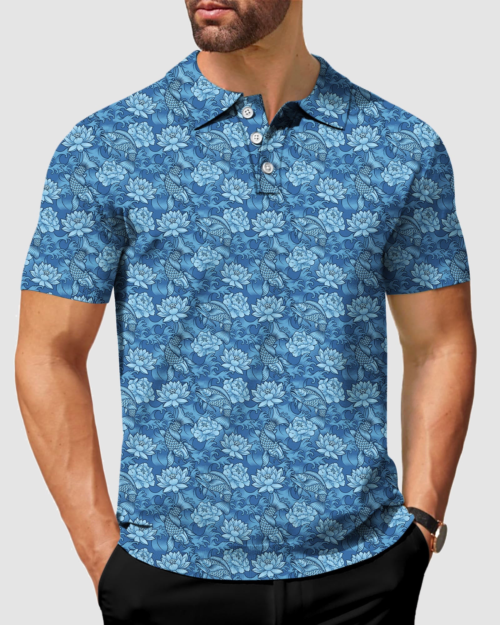 Men's Lotus carp Polo