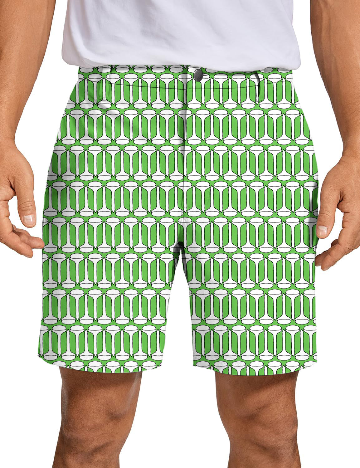 Men's green dings Golf Shorts