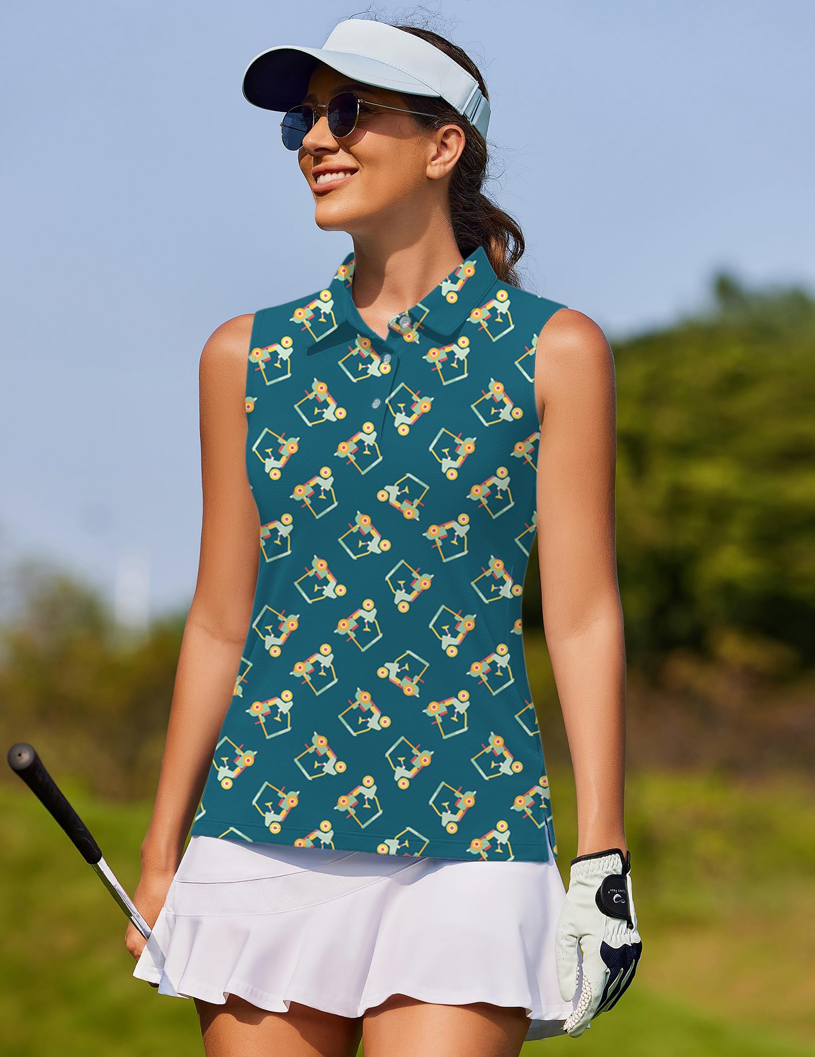 golf cart Women's golf Sleeveless shirt