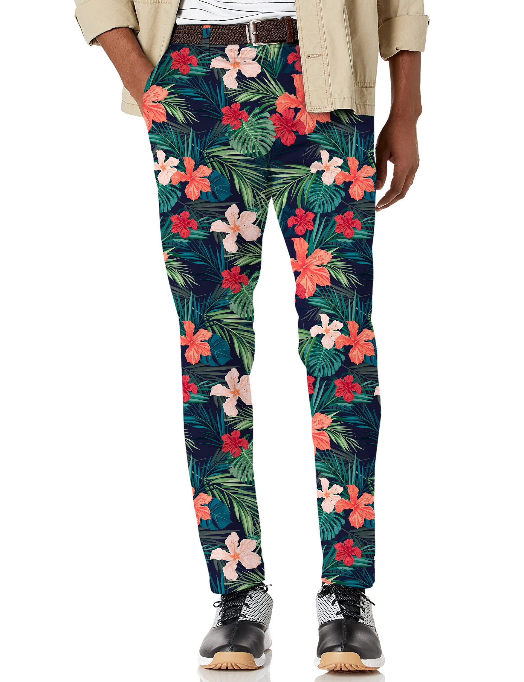 Men's Jungle Hibiscus Stretch Golf Pants