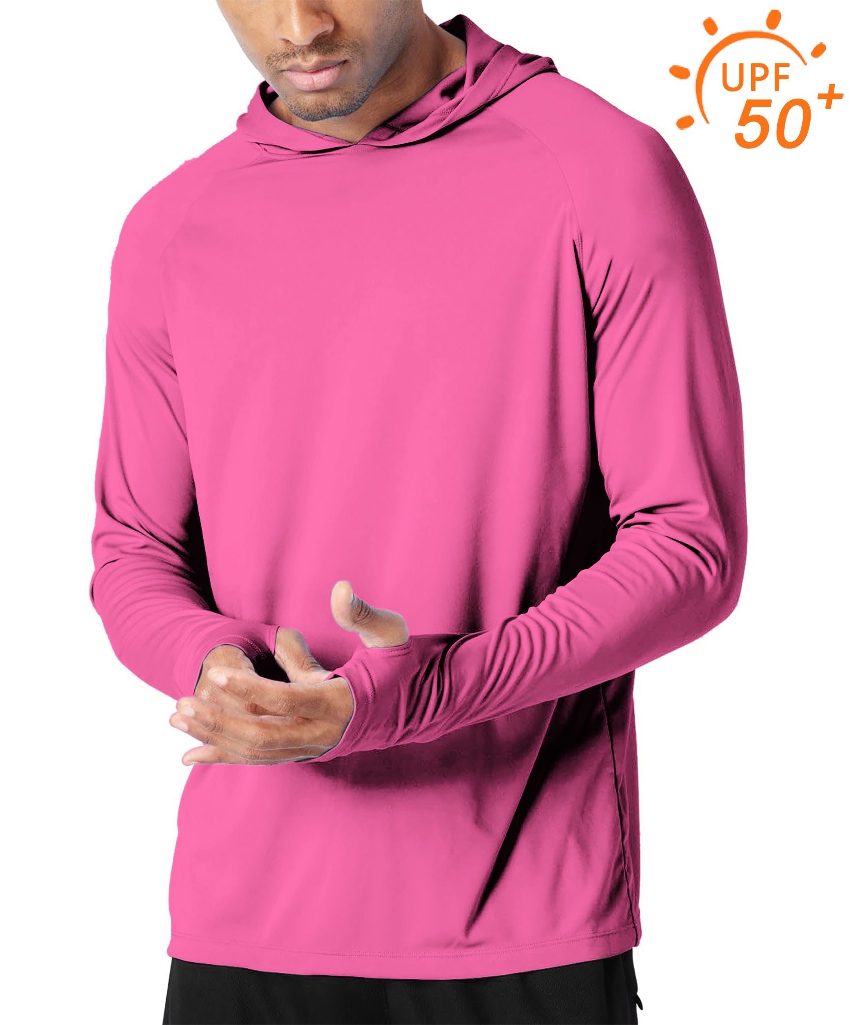 Men's Outdoor pure fuchsia Golf Sun Protection Slim Fit  hoodies