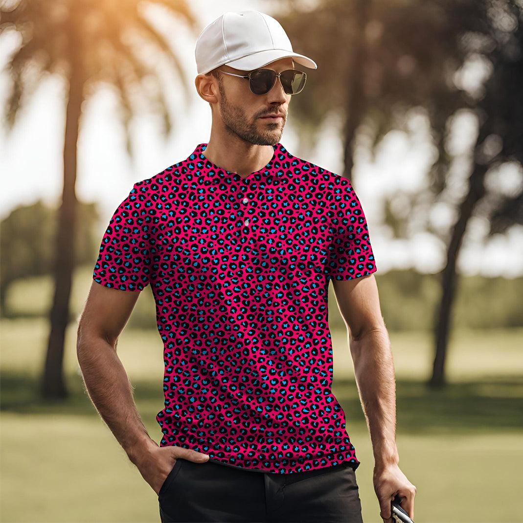 Men's Red Jaguar golf polo