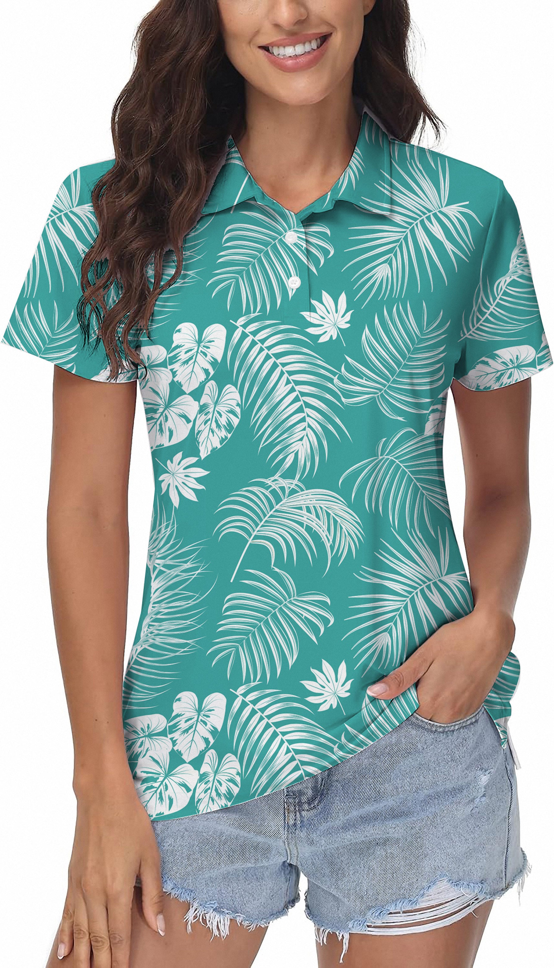 Teal Paradise Women's Golf Polo