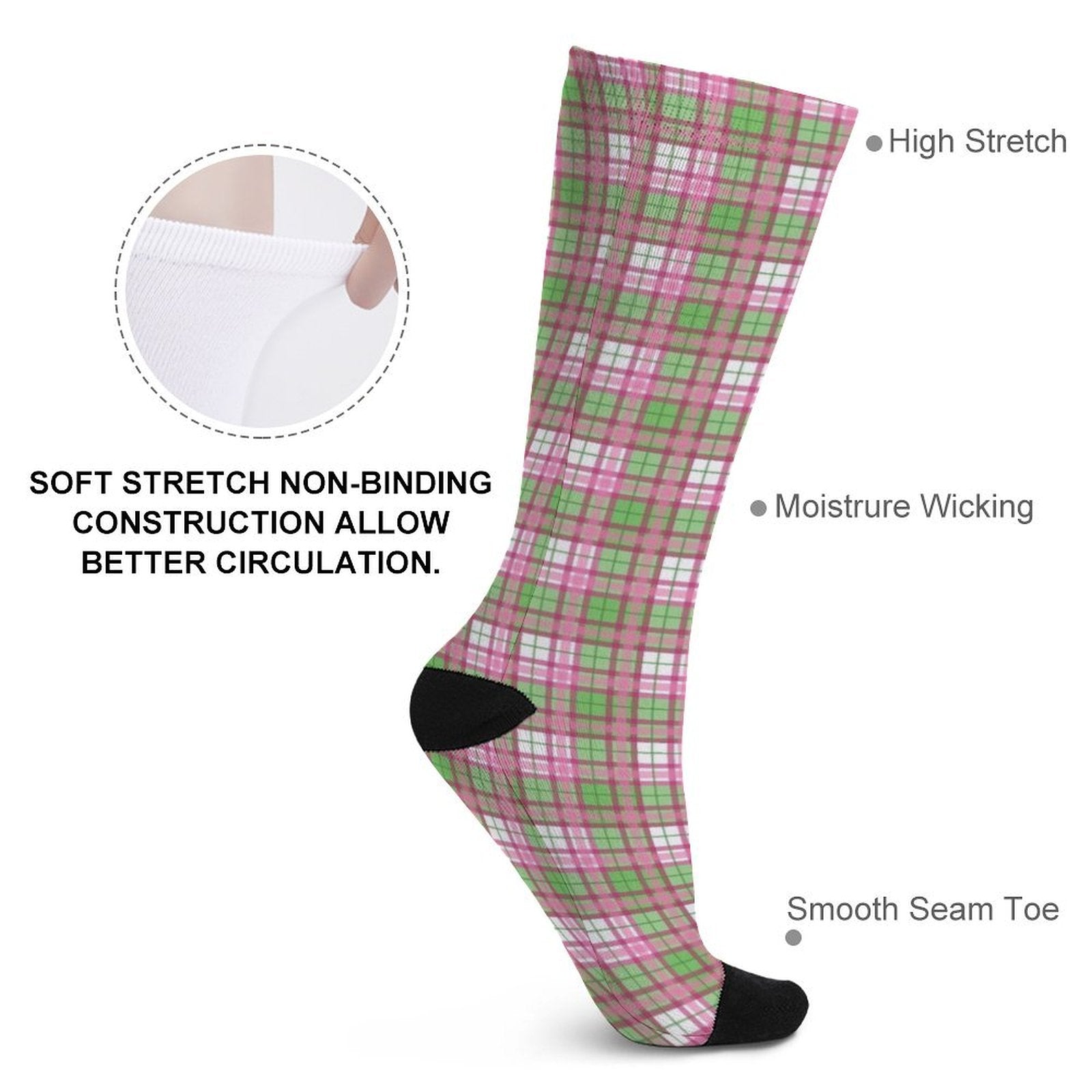 grid Prined socks Gifts for Men Women
