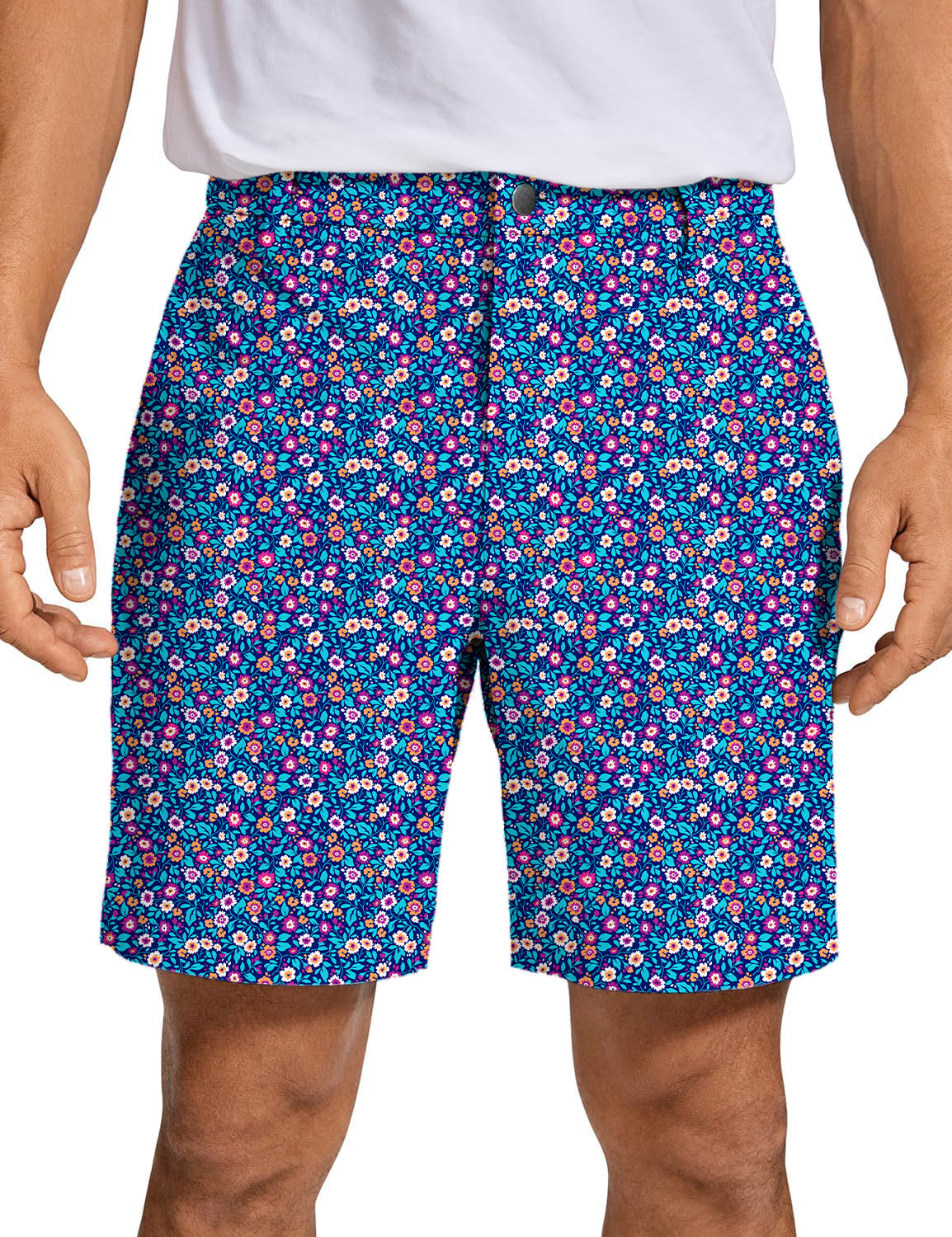Men's Dark Floral Golf Shorts