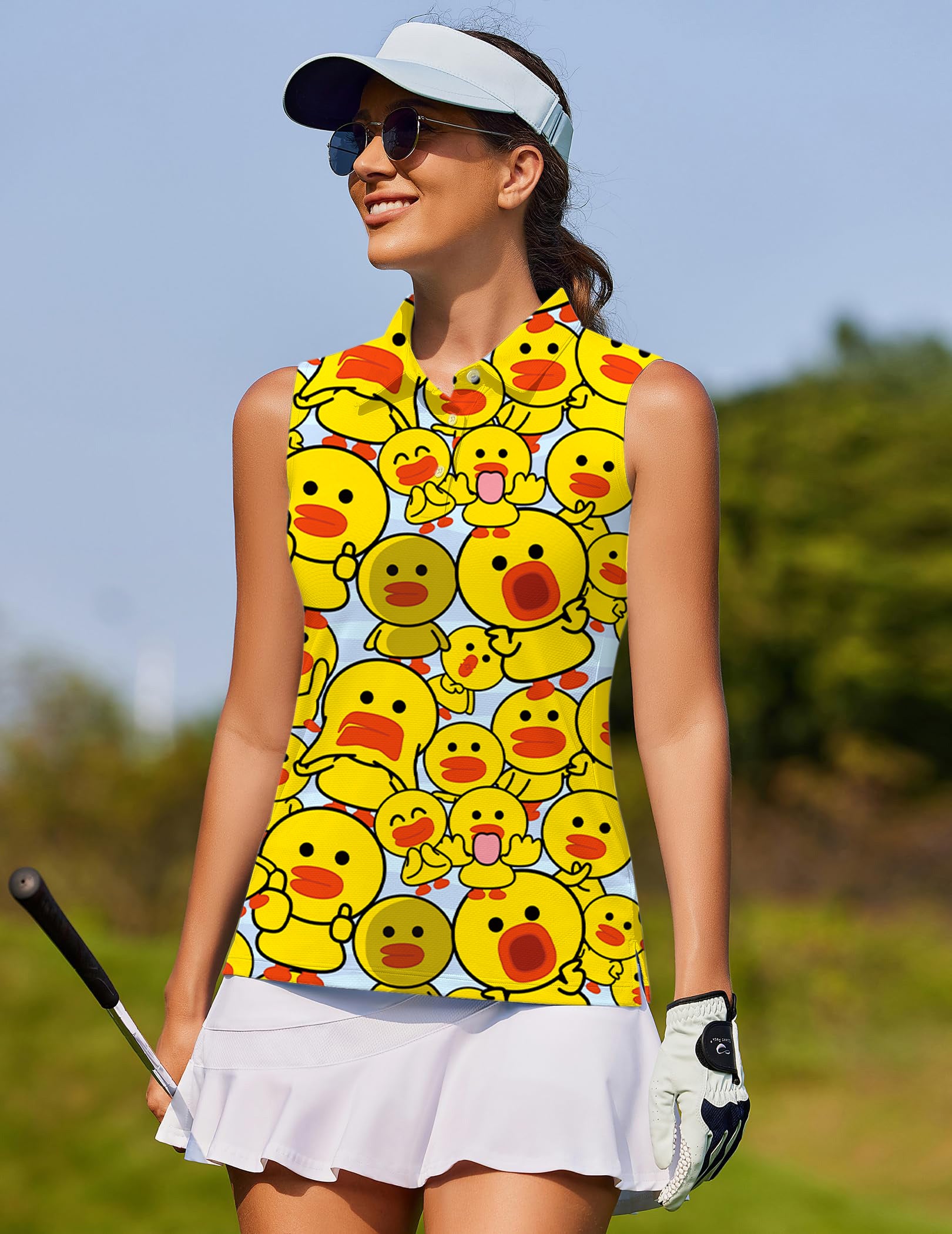 Yellow duck- Women's golf Sleeveless shirt